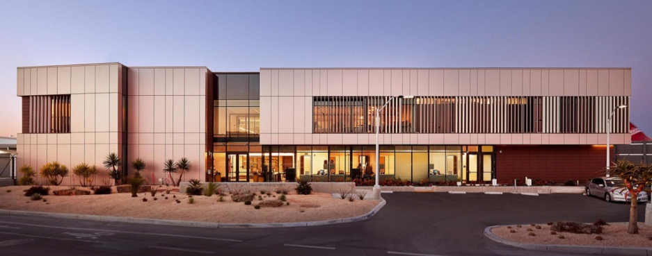 exterior evening view