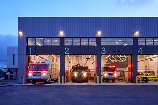 exterior evening view