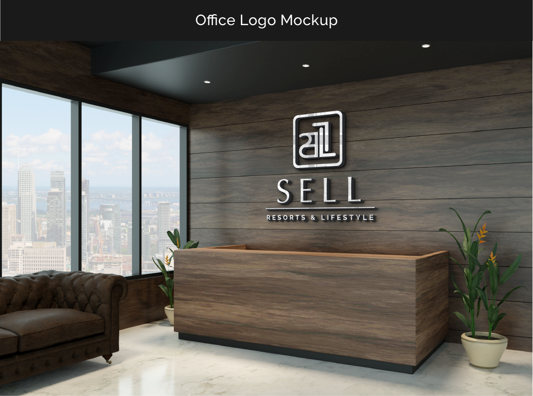SELL office logo mockup