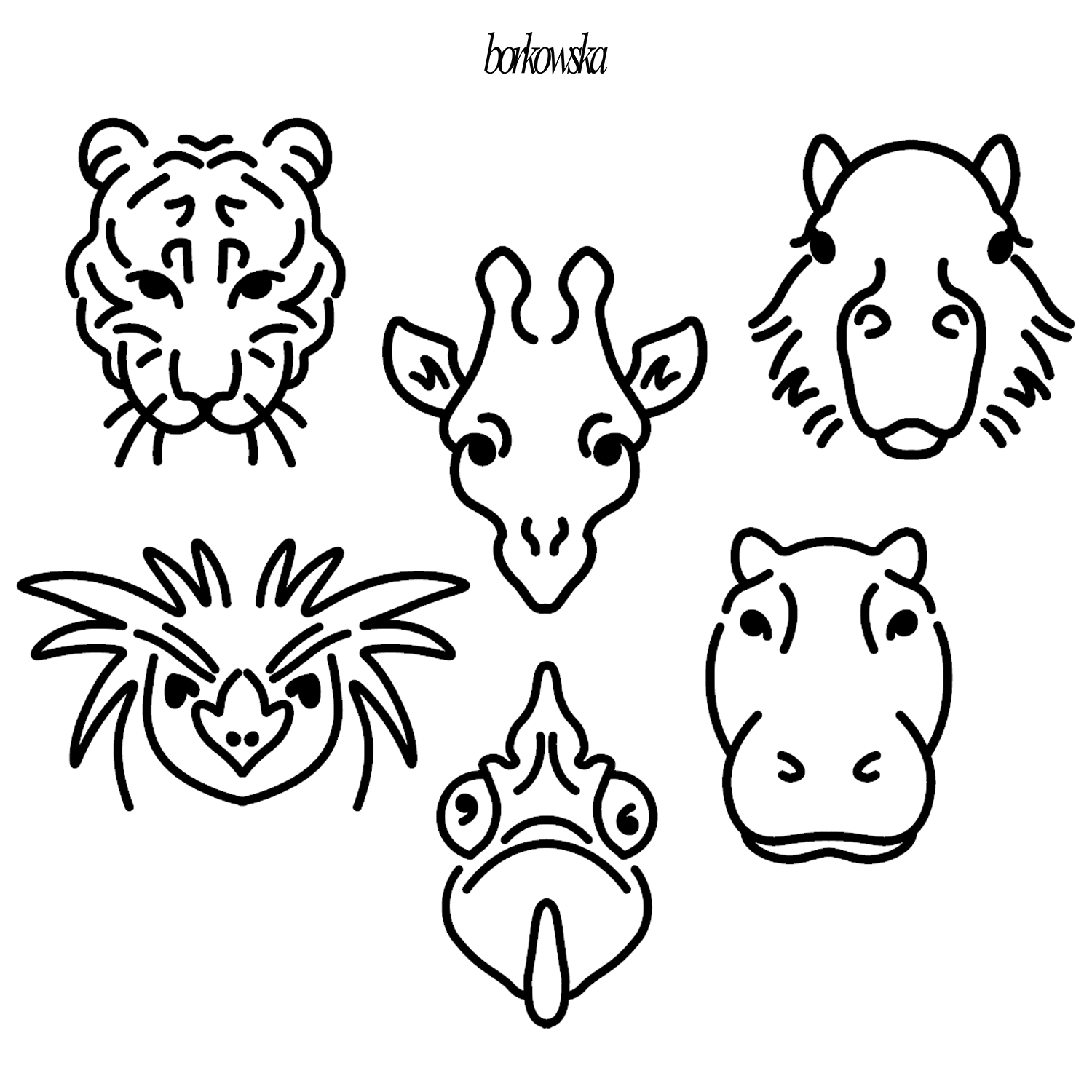 Piktogramy zoo 
