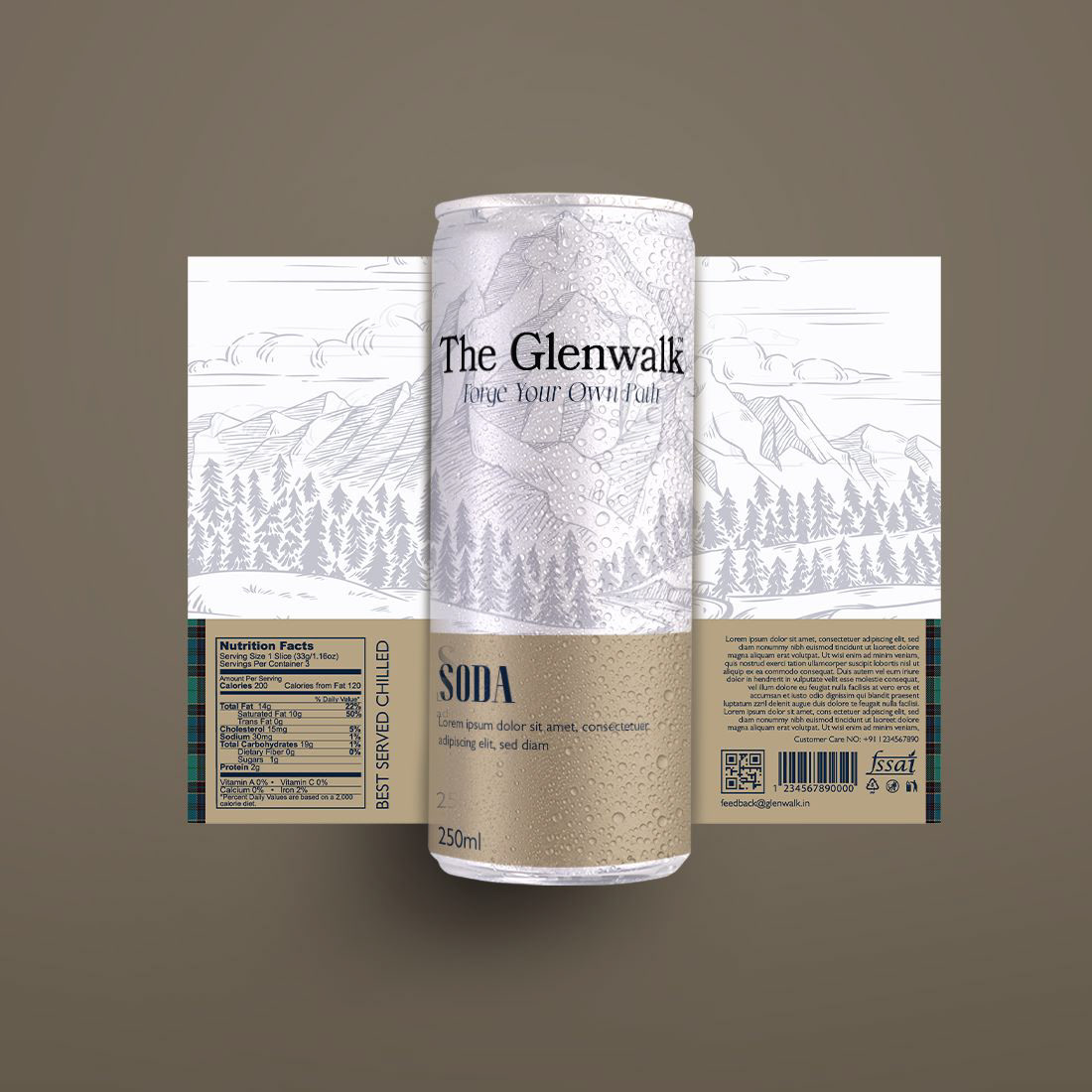 Soda Can Design for Sanjay Dutt's Whiskey Brand - Glenwalk