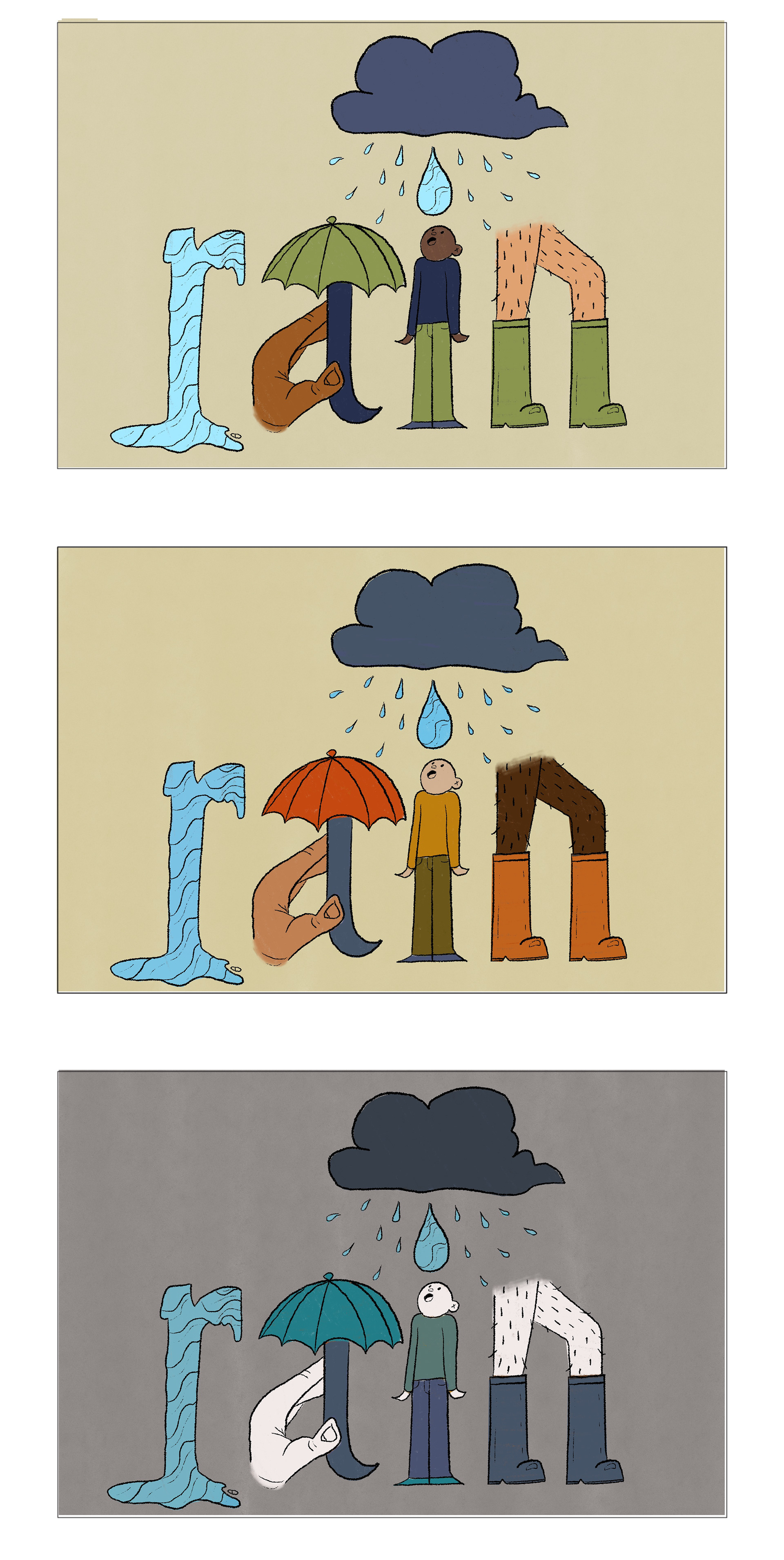 Rain- Color Comps