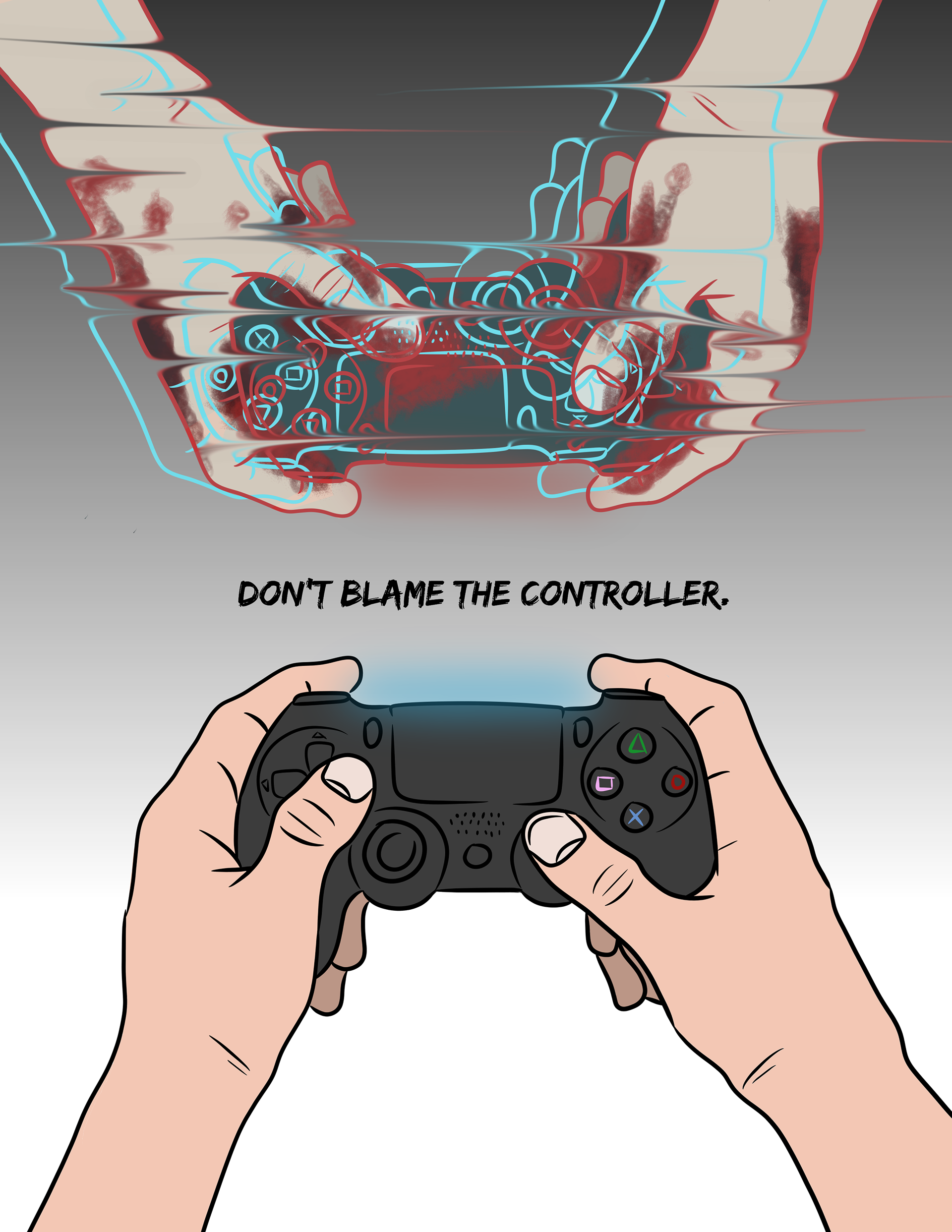 Don't Blame the Controller, 2018, Medibang Paint Pro