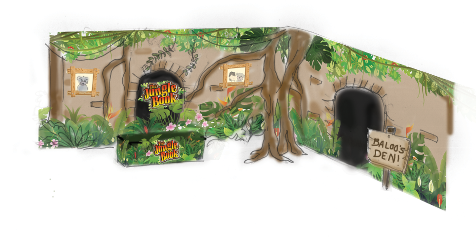 Mock up of registration area