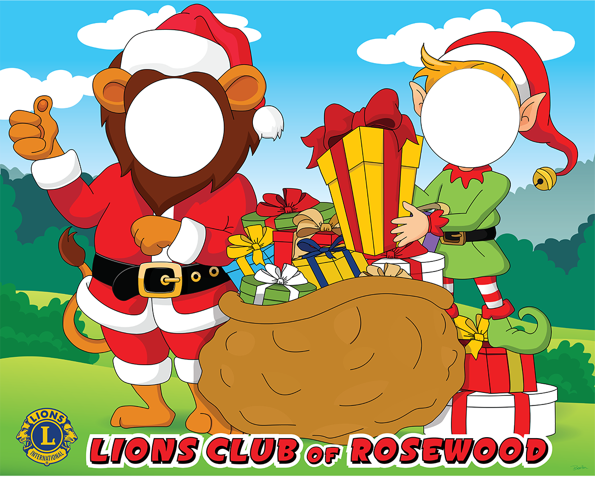 Face cut outs for Lions Club, 2018