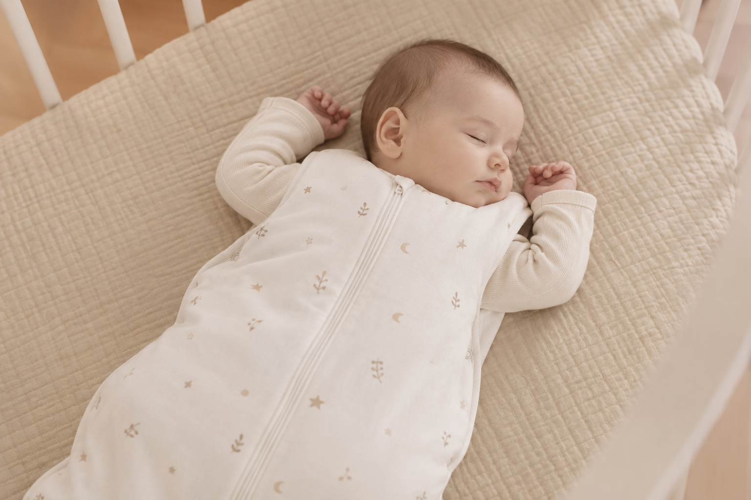 neonato che dorme nel sacco nanna invernale in cotone