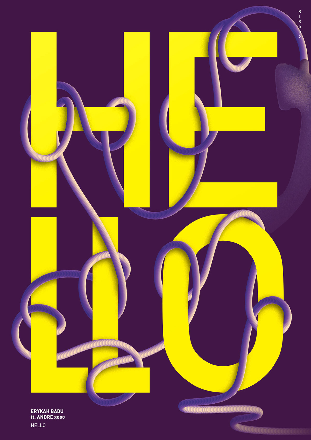 A "Posters for Songs" project created with Carline D'Almeida_Posters made with love, not just for love songs.