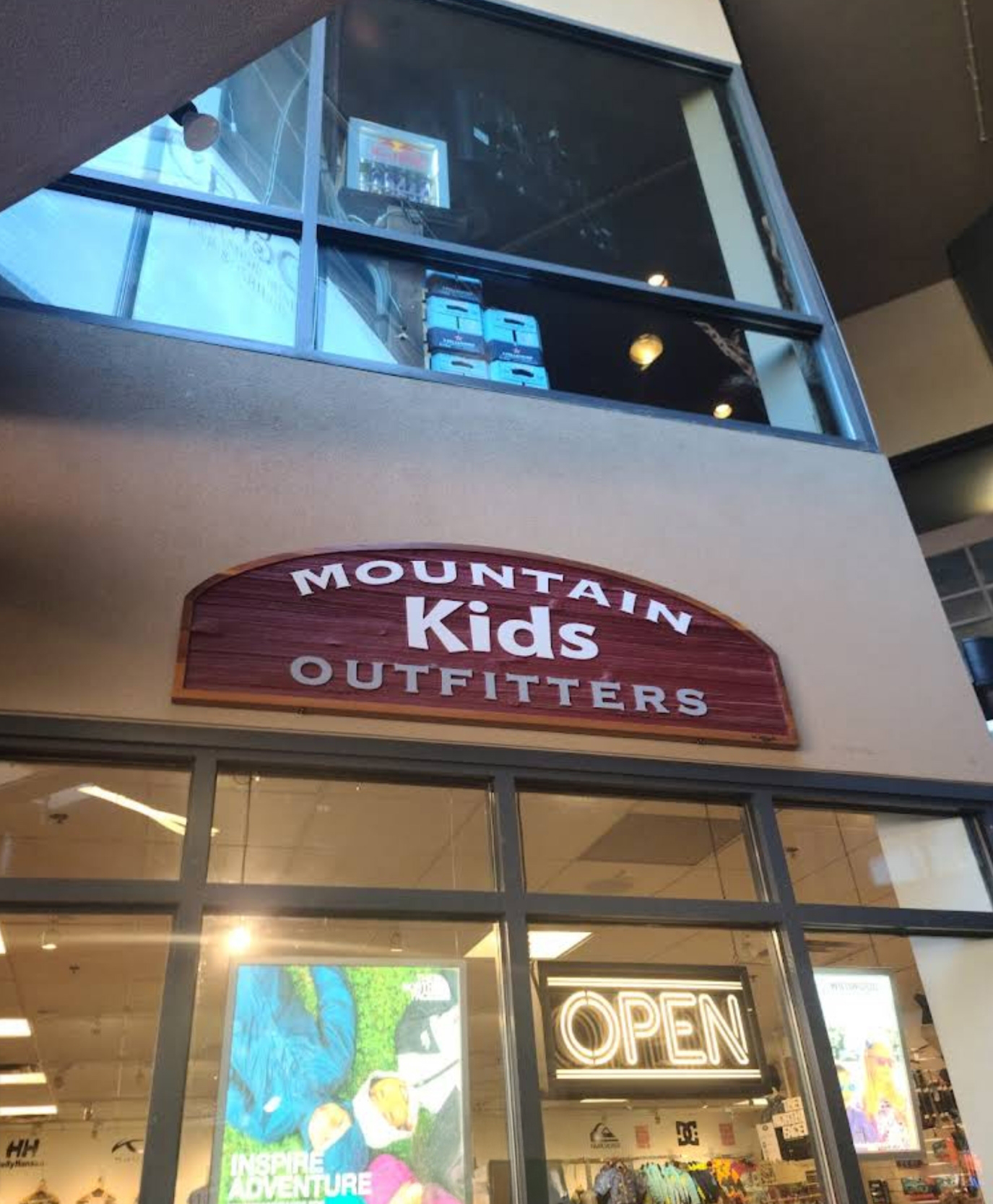 Store front in Whistler with old logo