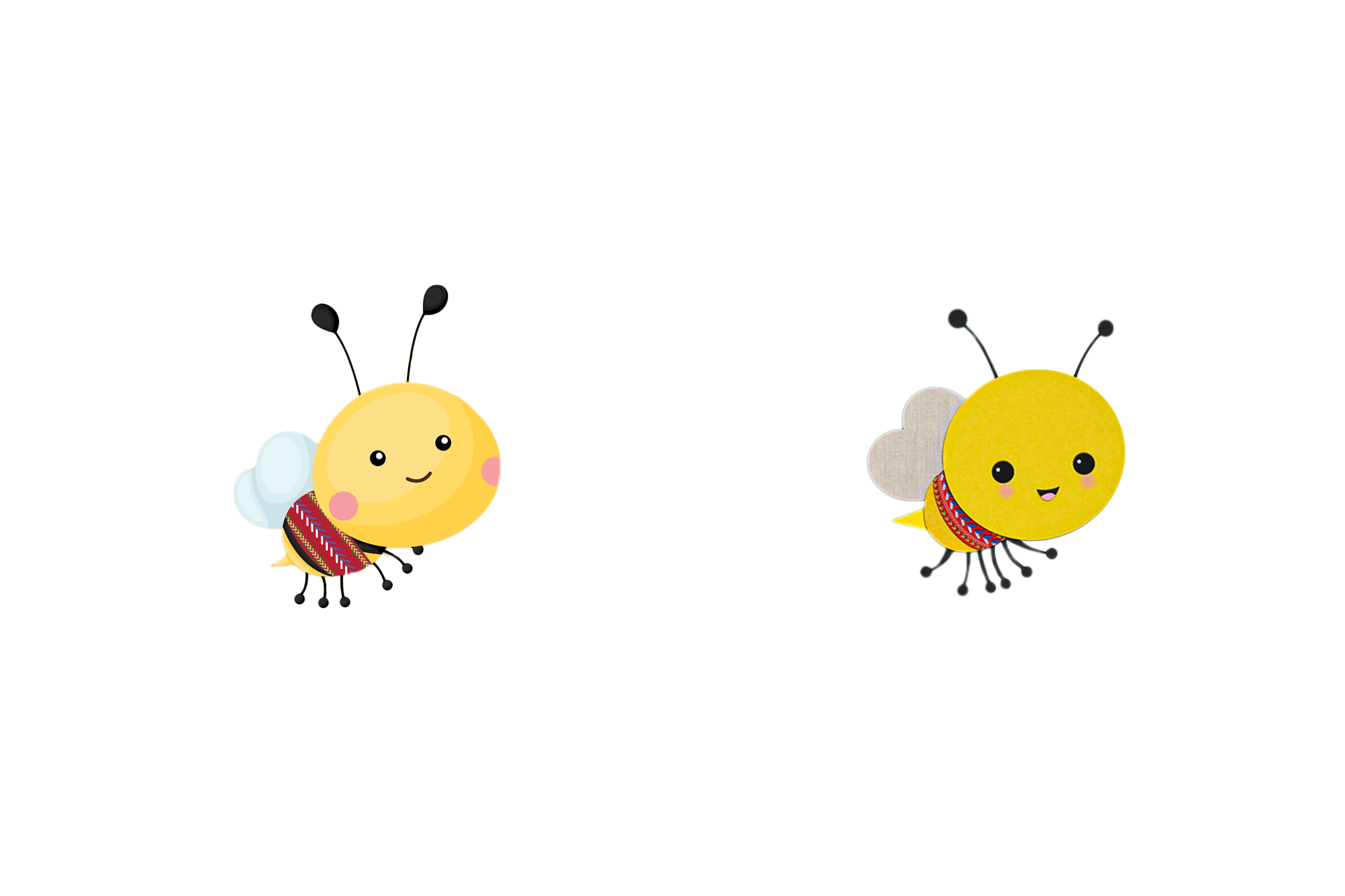 Bee before/after