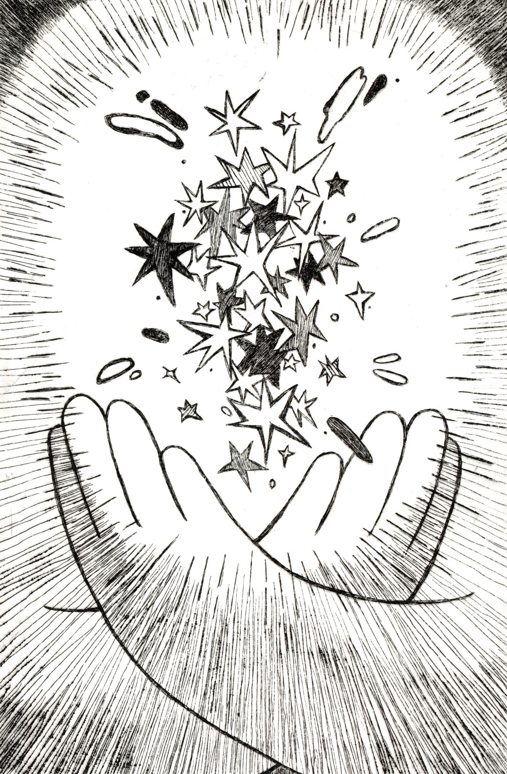 "Stardust", 2025, 6 x 9 in, Intaglio print