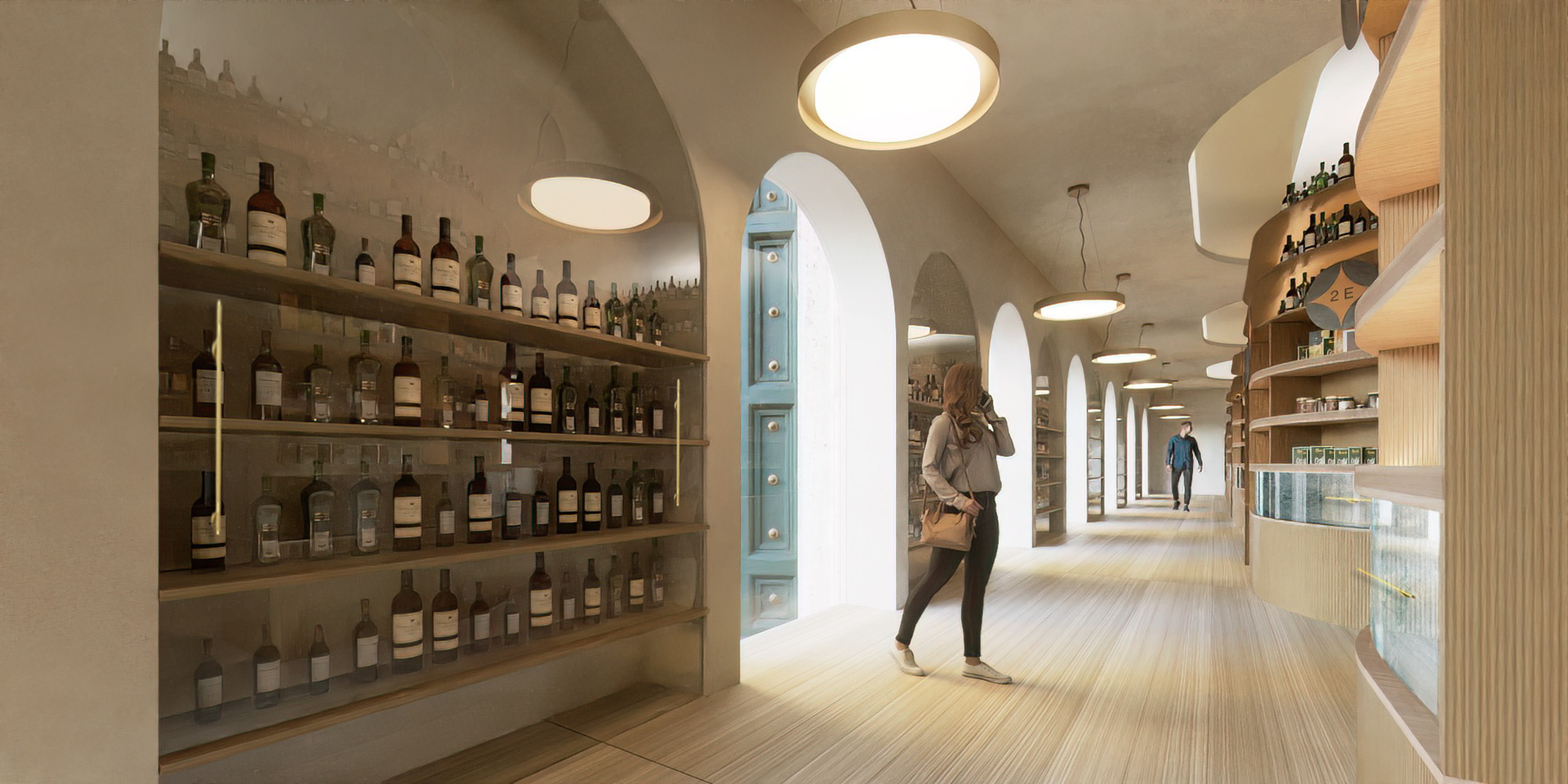 Detail of Beverage and Pantry Shelving