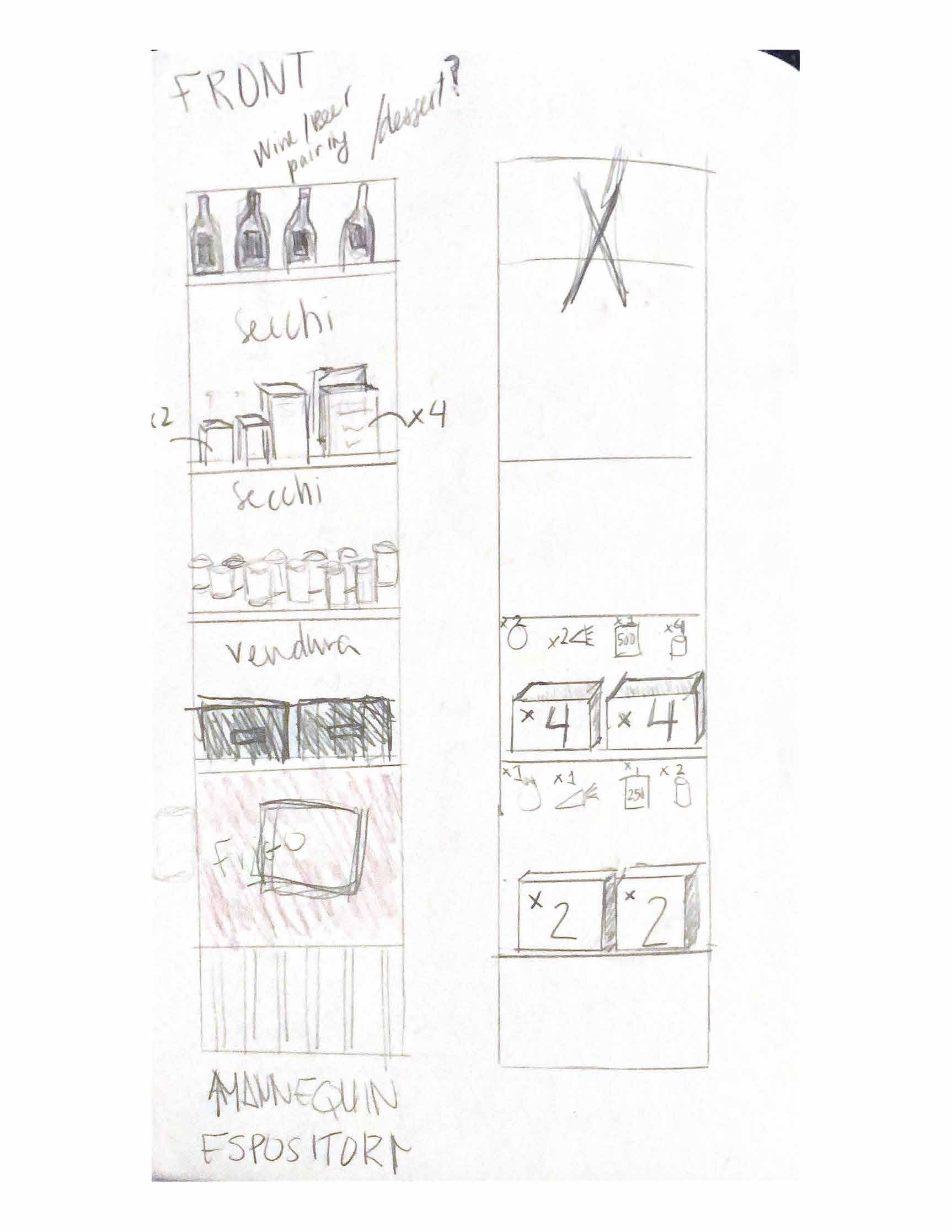 Conceptual Sketch of Shelving System