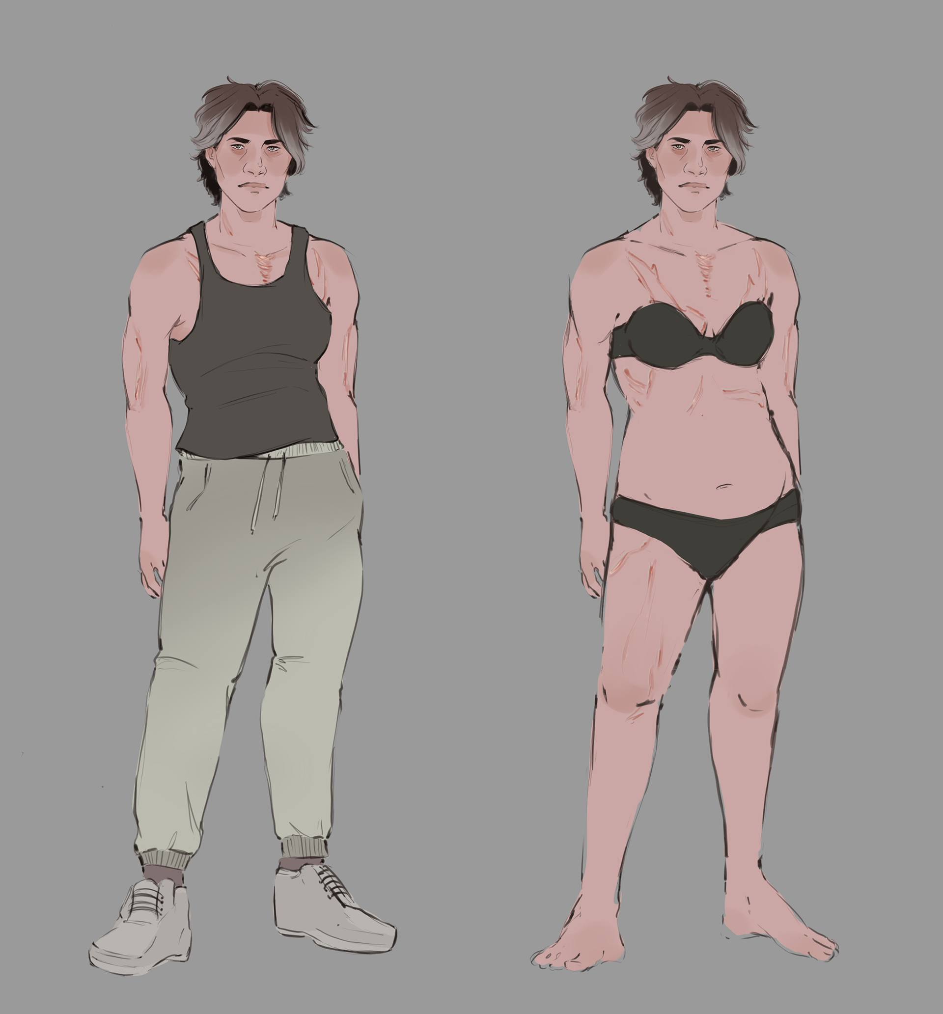 Reference sheet for a client's character 