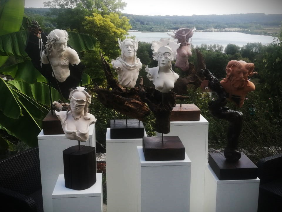 Préparation de l'exposition à Crouttes-sur-Marne 2022