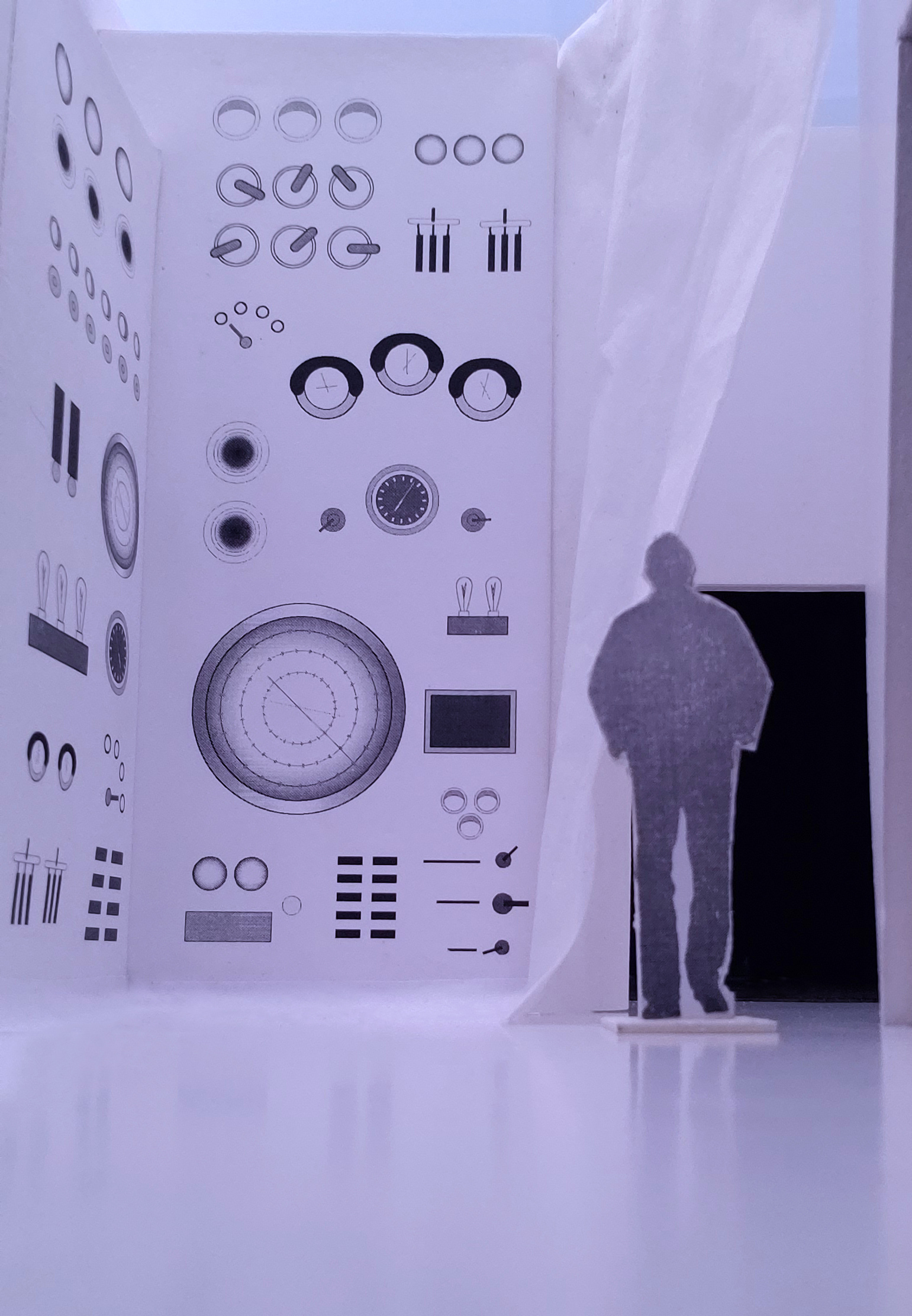 Going behind the Curtain. Image from physical model interior