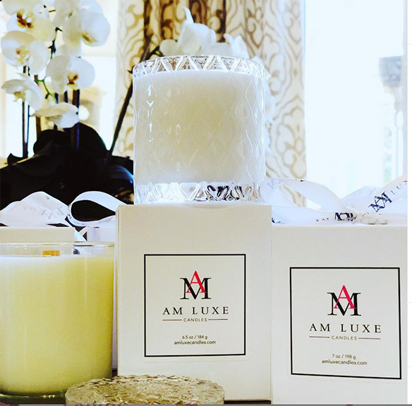 AM LUXE Sticker Labels On Boxed Packaging