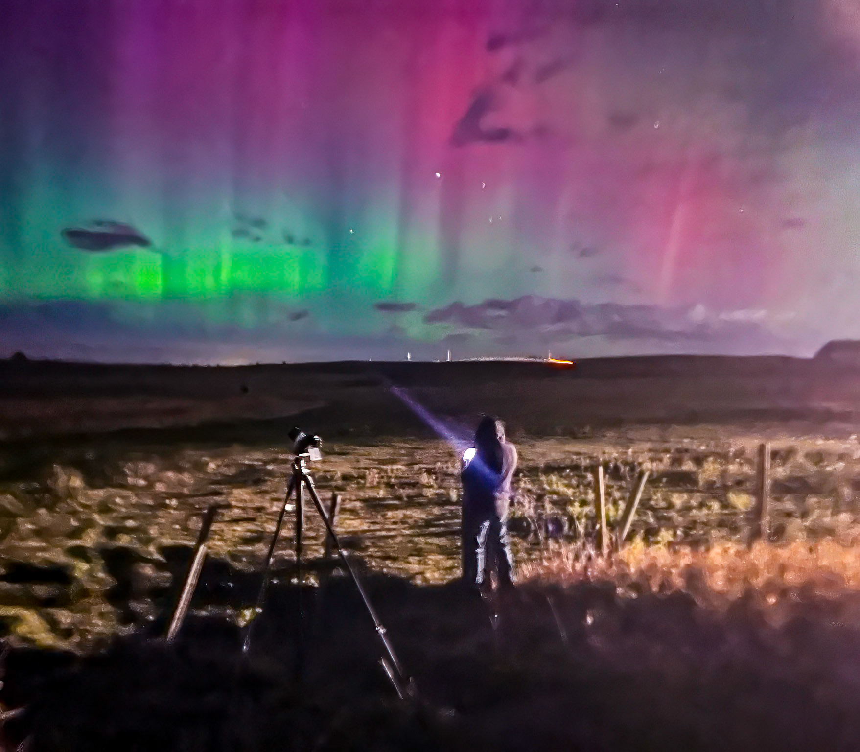 Clive Shooting the Aurora NW of Calgary