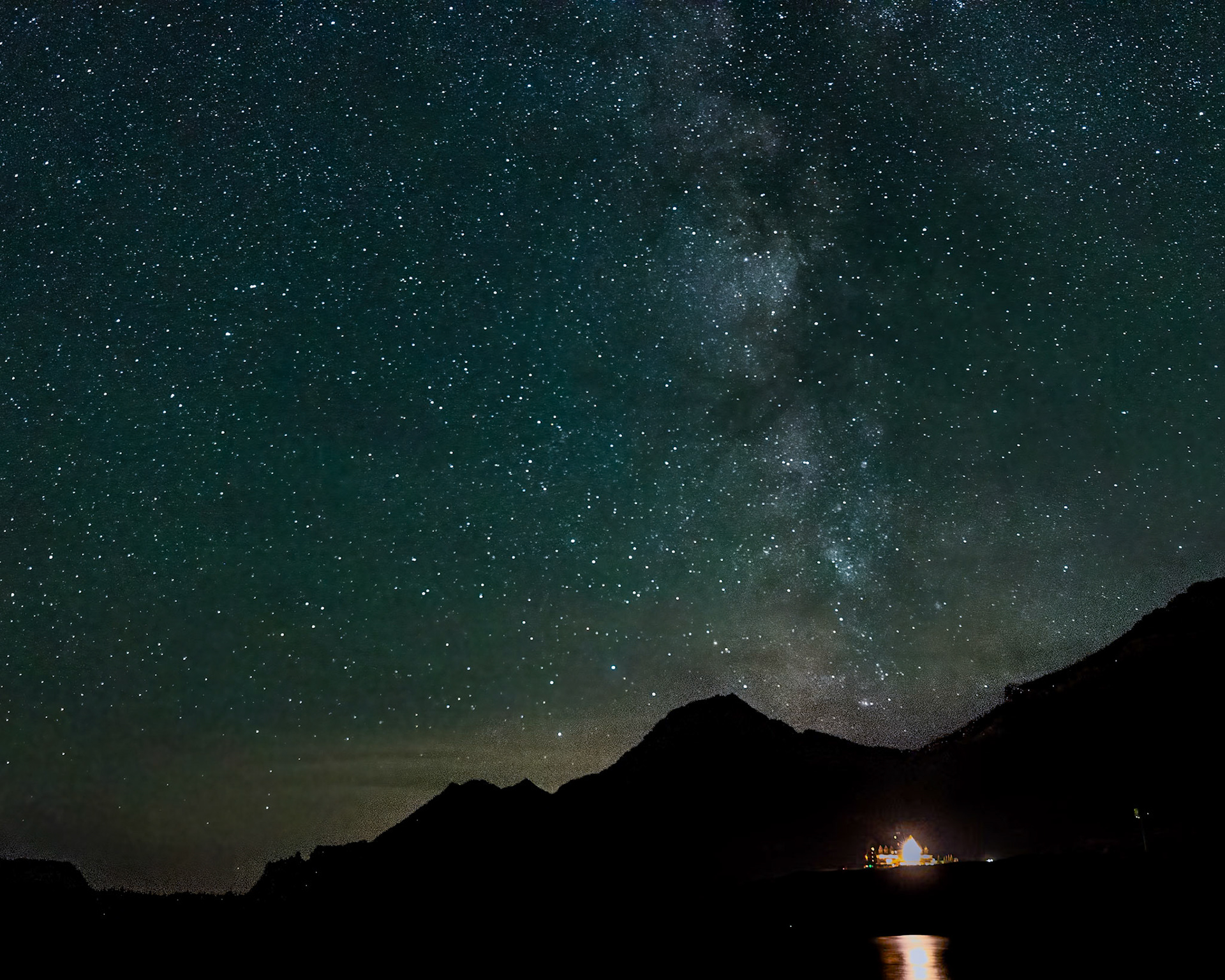 Milky Way over the Prince of Wales, Waterton,.