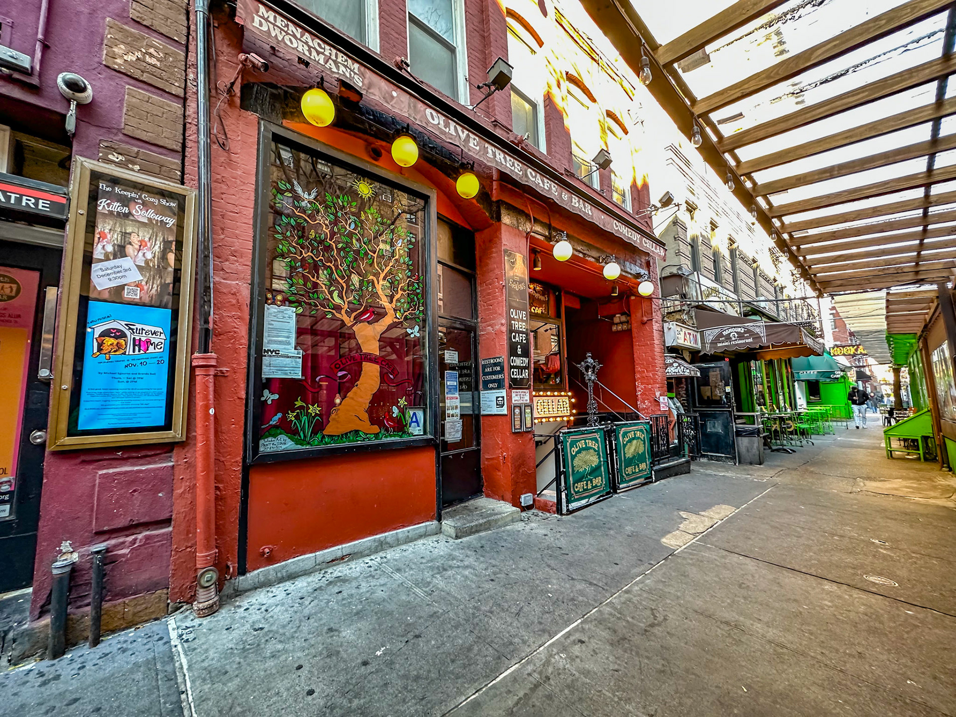 New York, NY, US - Nov 19, 2022: MacDougal Street businesses