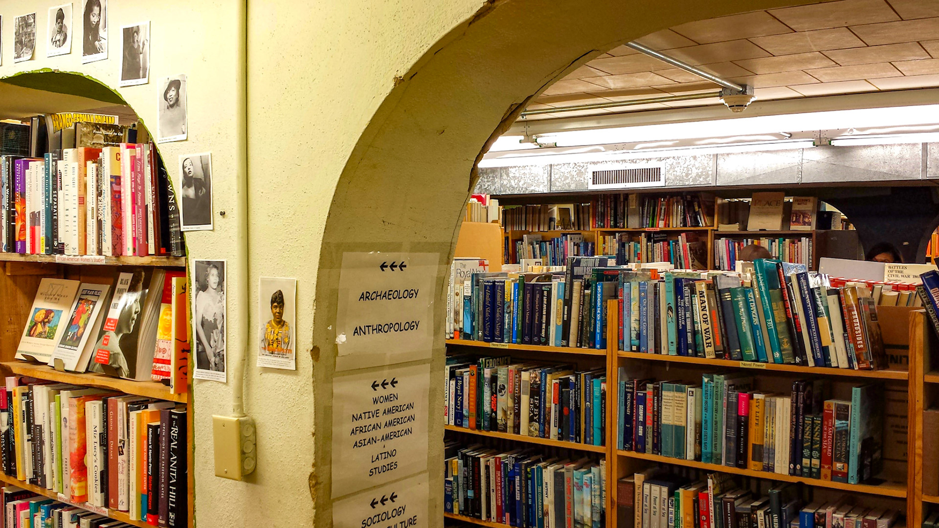 Denton, TX, US - Aug 31, 2014: Recycled Books downstairs interior
