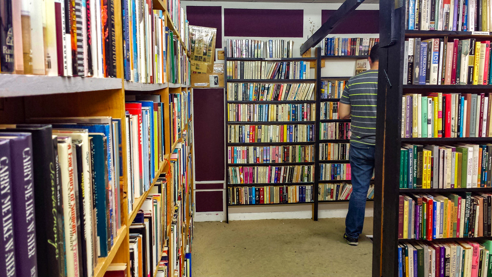 Denton, TX, US - Aug 31, 2014: Recycled Books interior