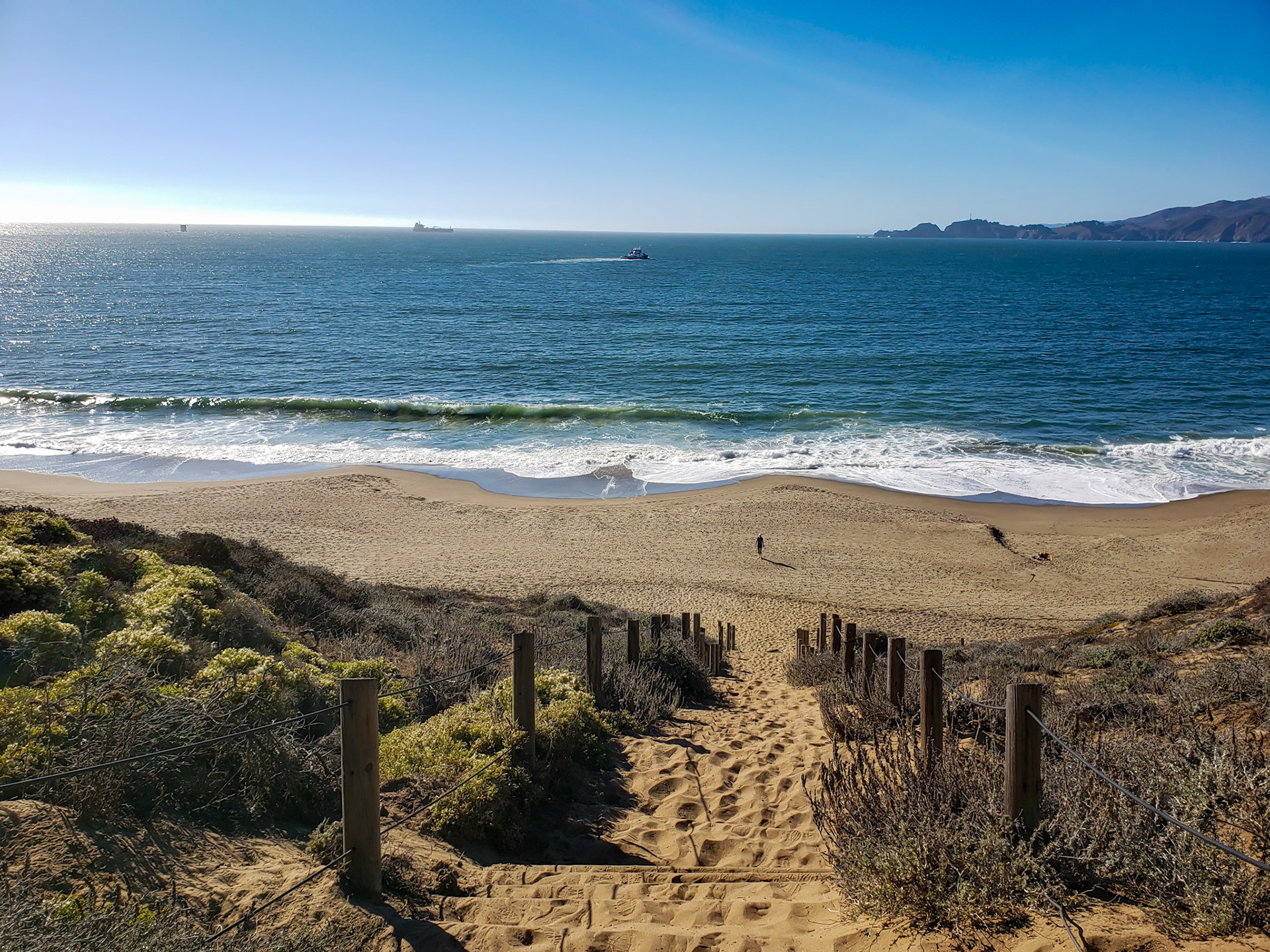 Marshall's Beach looking over South Bay