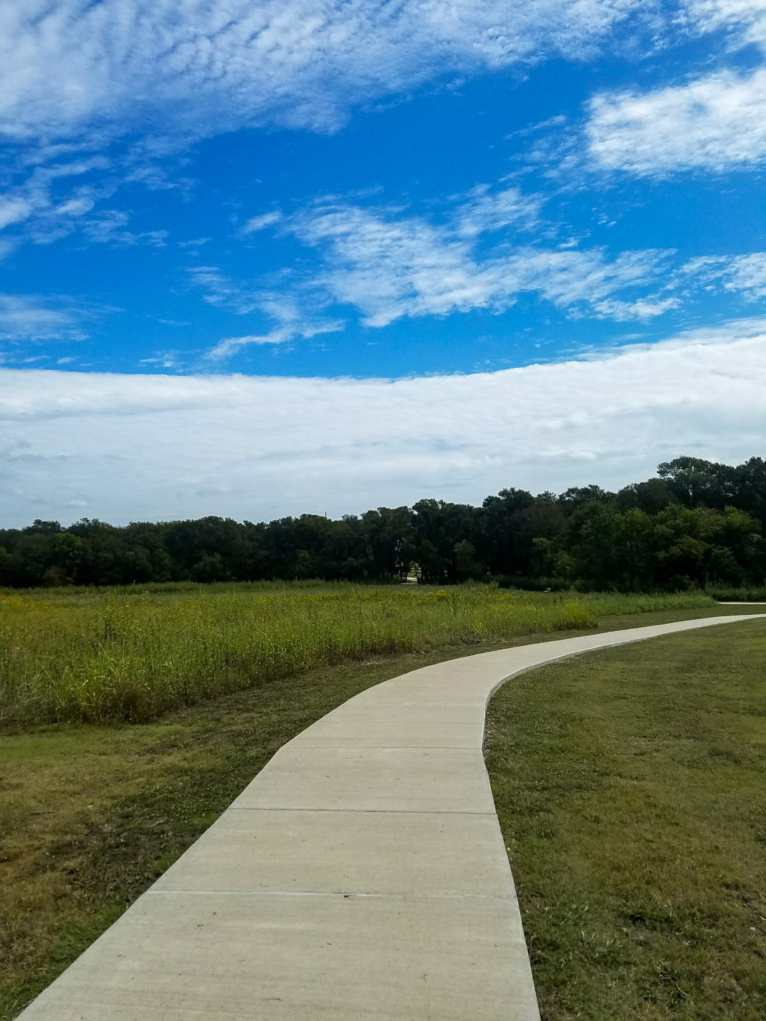 Wylie, TX, US - Oct 4, 2017: Municipal walking path