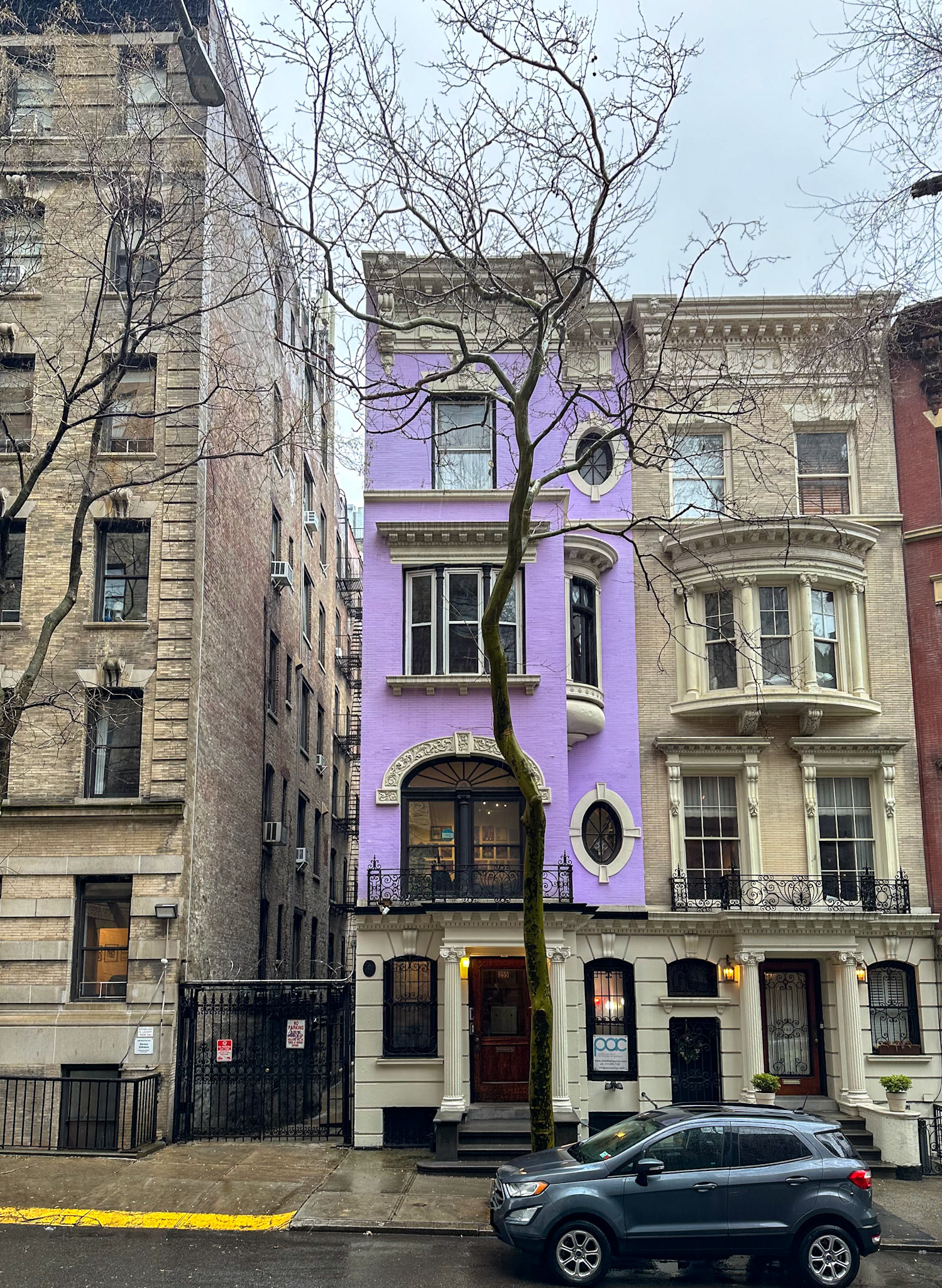 New York, NY, US - Apr 2, 2024: Lavender painted lady in Manhattan Valley