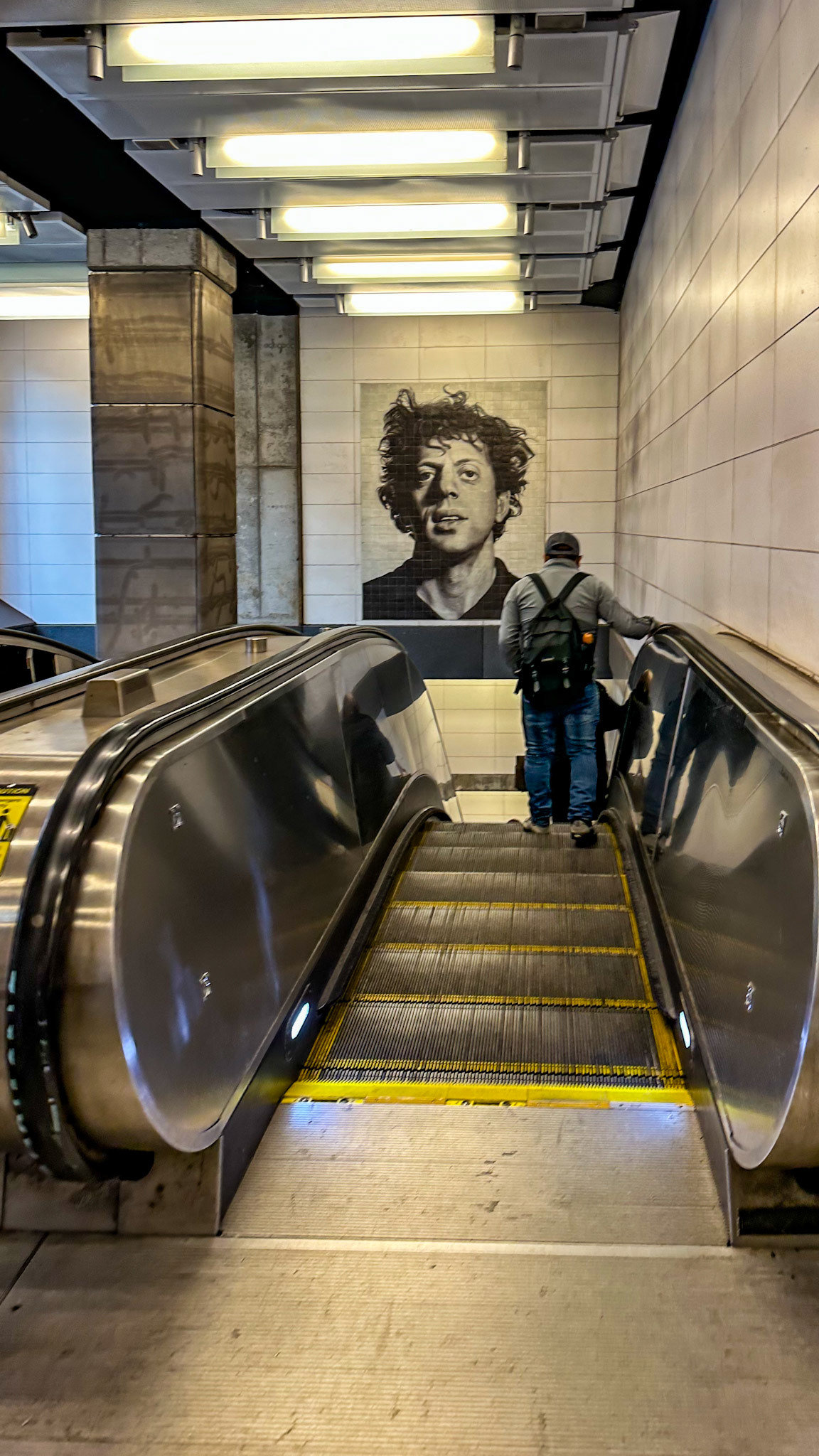 New York, NY, US - Apr 4, 2023: “Subway Portraits” by Chuck Close at NYCT 86 Street station