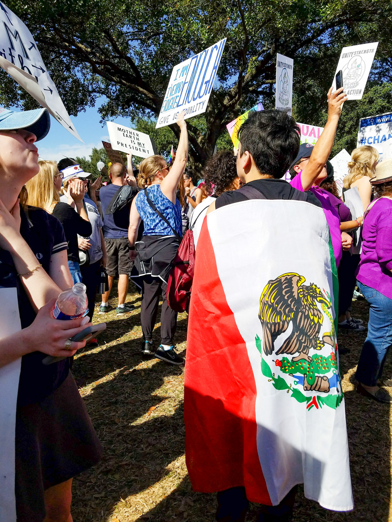 Austin, TX, US - Jan 21, 2017: Women's March protesting inauguration of Donald Trump