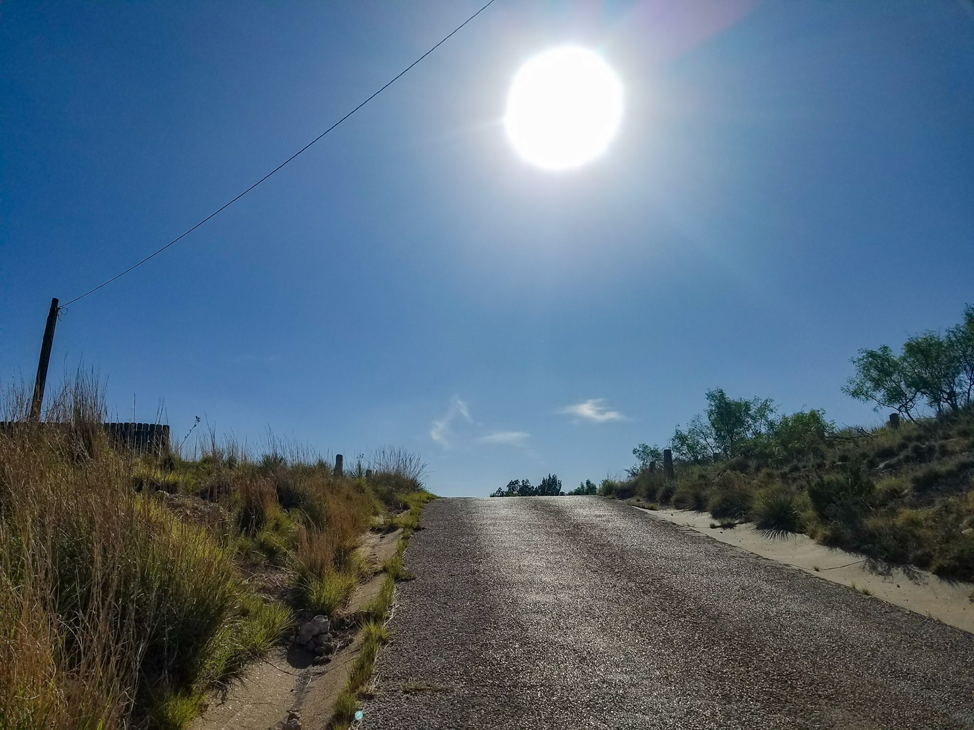 Canyon, TX, US - Jun 28, 2018: Walking uphill under blazing sun