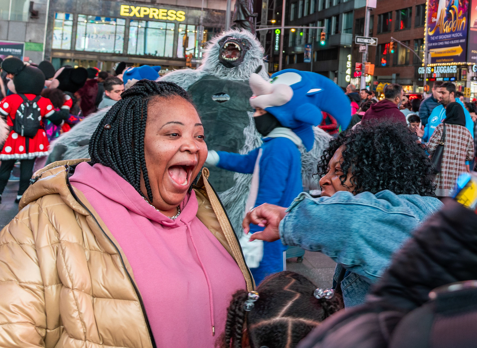 Times Square moment of joy, November 2023