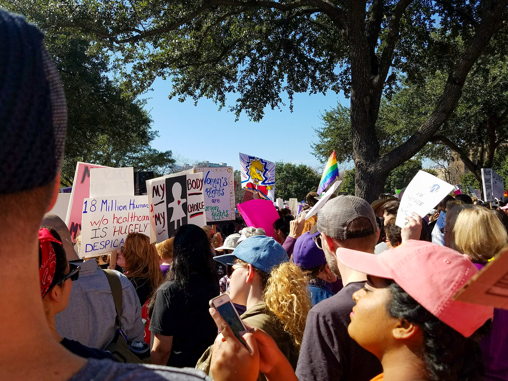 Austin, TX, US - Jan 21, 2017: Women's March protesting inauguration of Donald Trump
