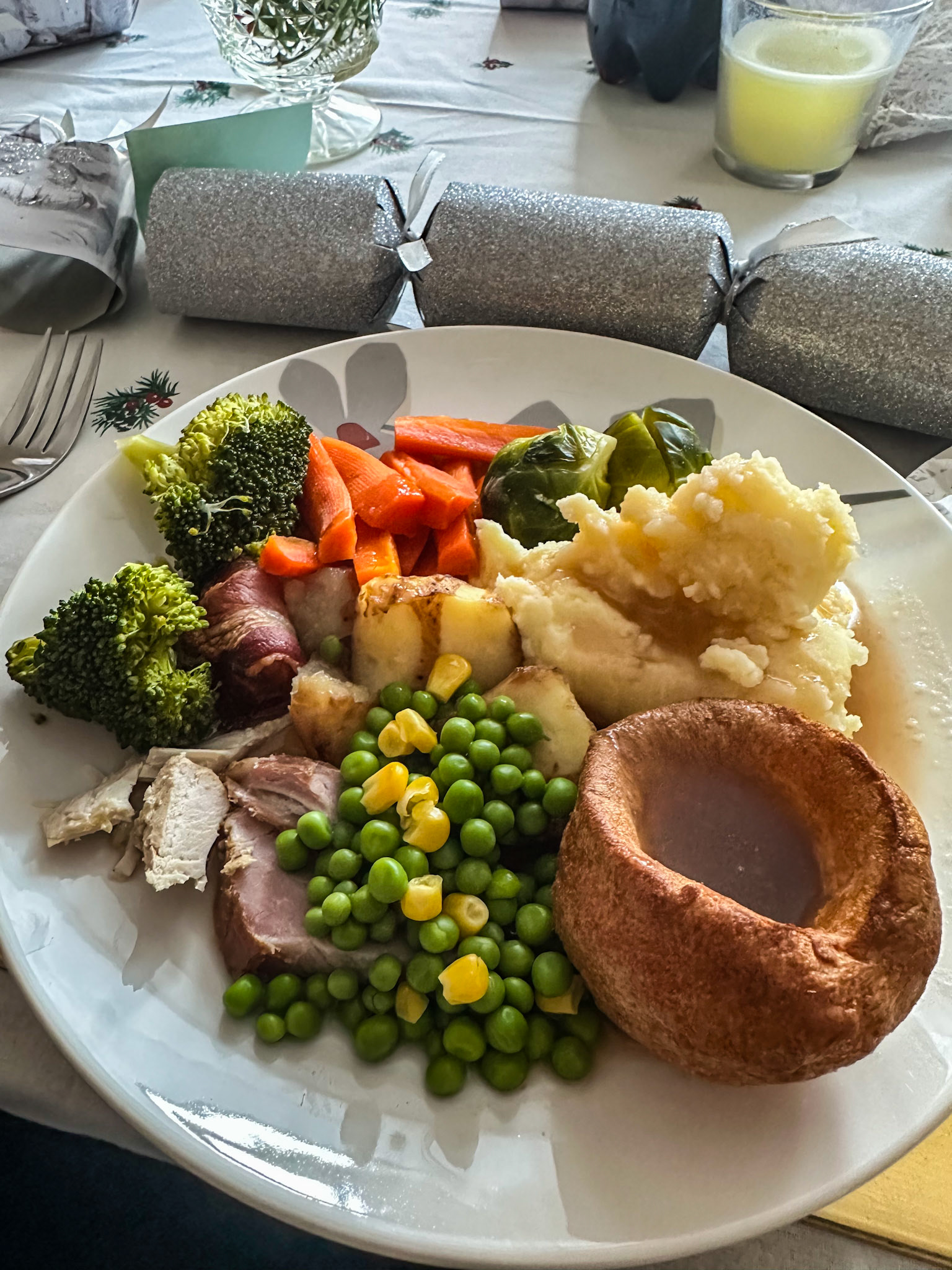 Wirral, England, UK - Dec 26, 2022: Traditional British Christmas dinner
