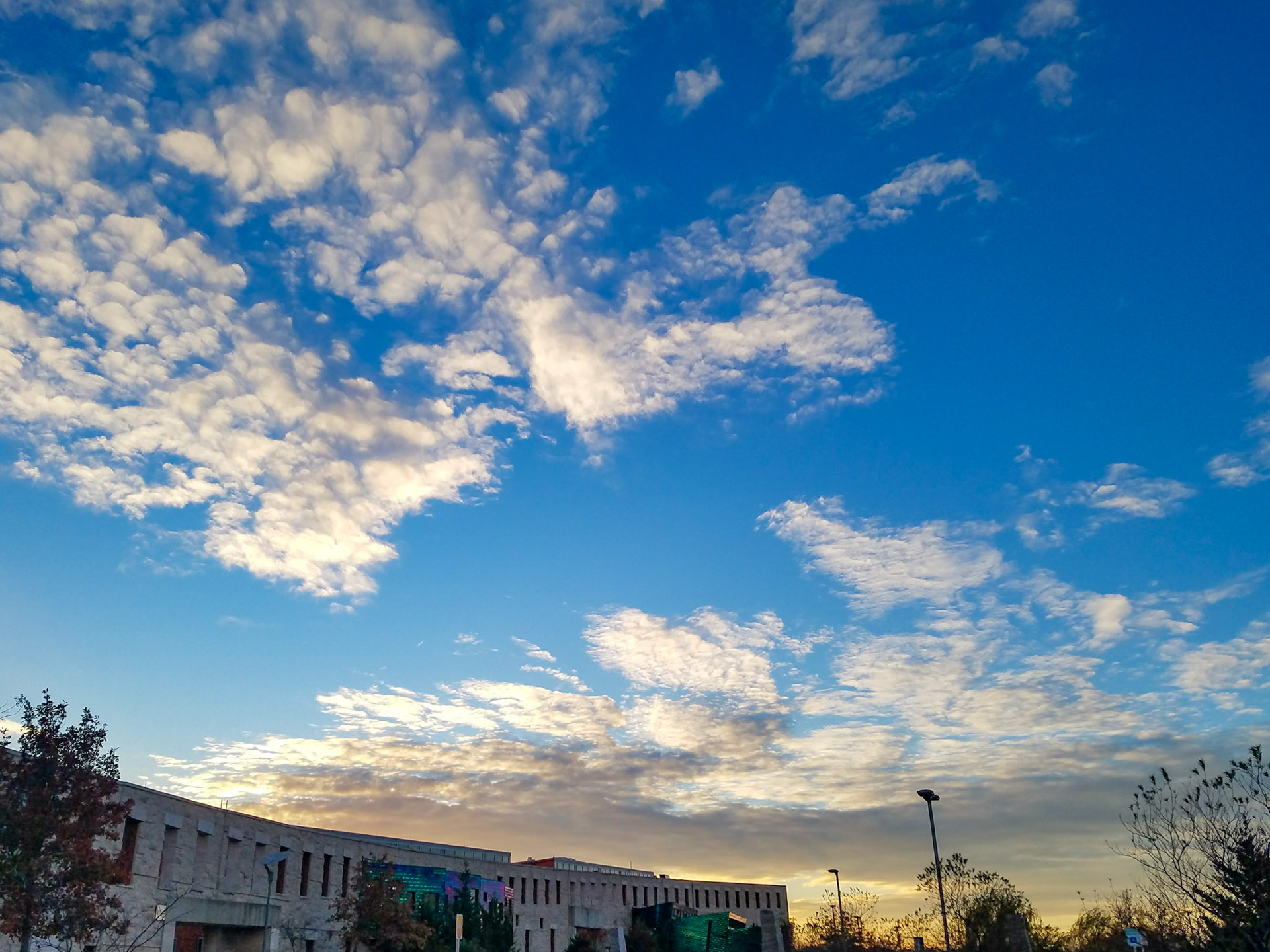 Wylie, TX, US - Dec 7, 2017: City center at sunset