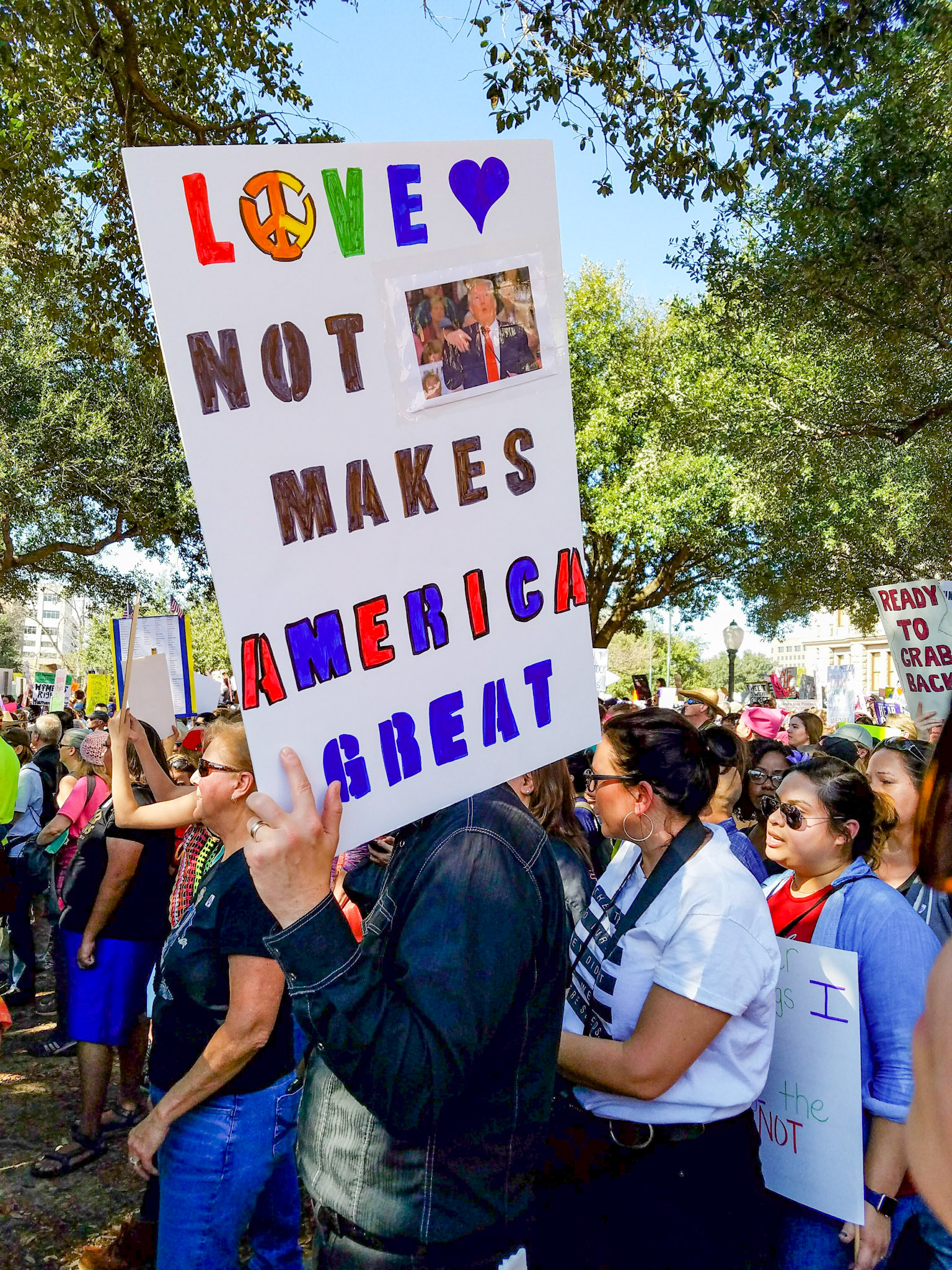 Austin, TX, US - Jan 21, 2017: Women's March protesting inauguration of Donald Trump