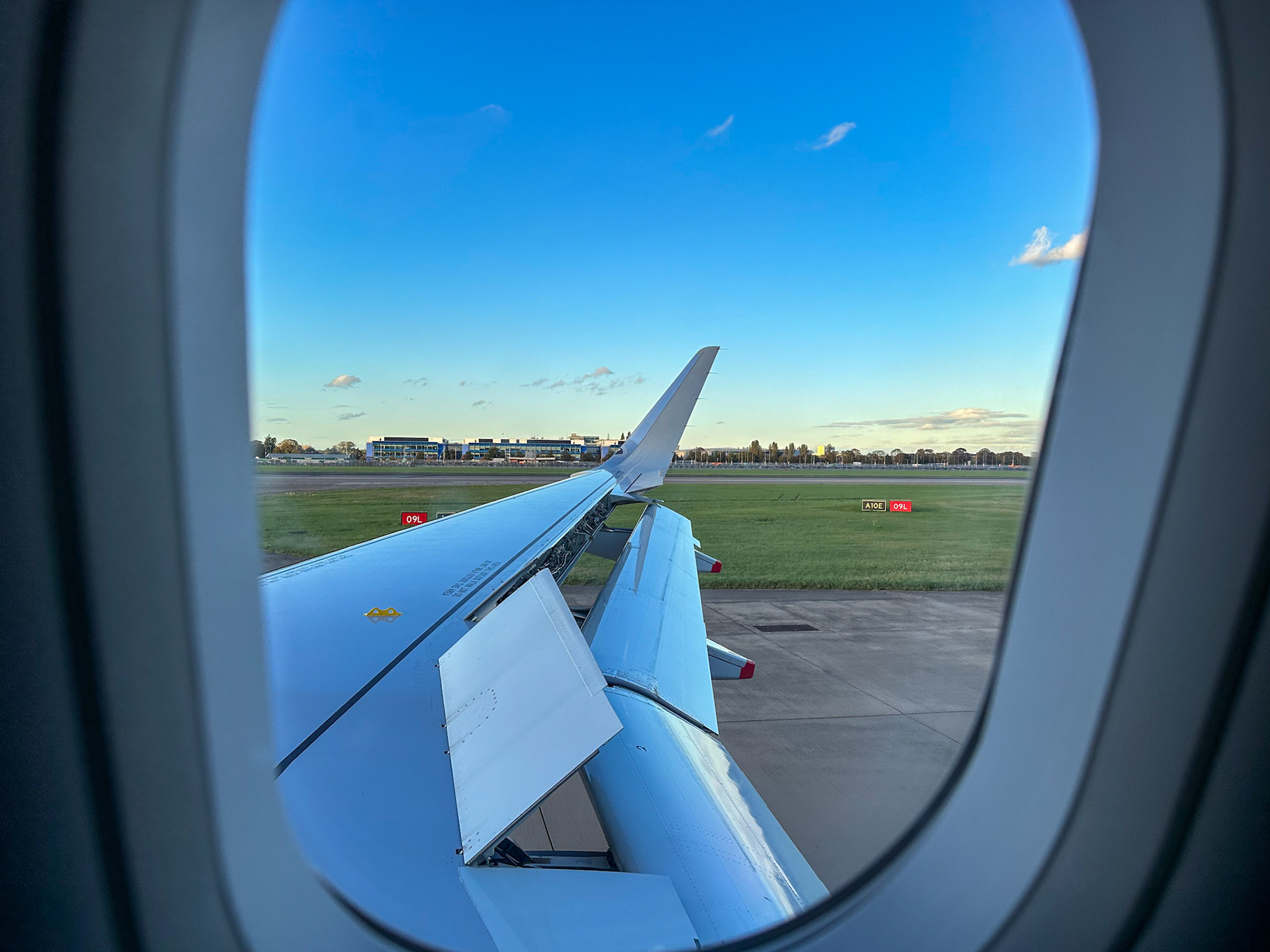 Hounslow, London, UK - Oct 22, 2023: LHR runway