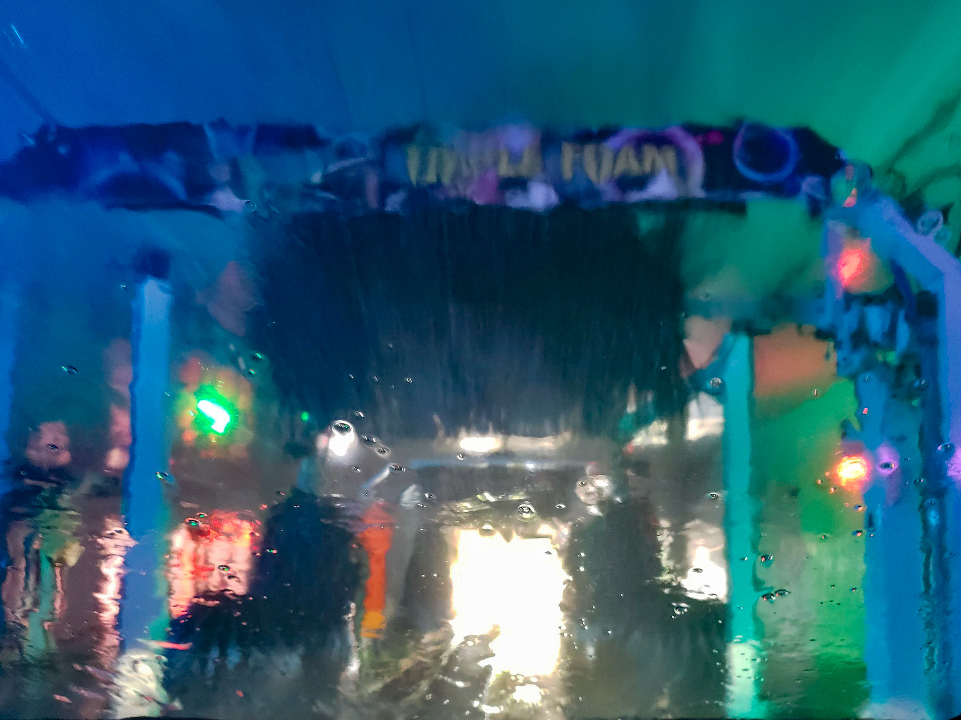 Orem, UT, US - Aug 1, 2020: Windshield passing through a car wash