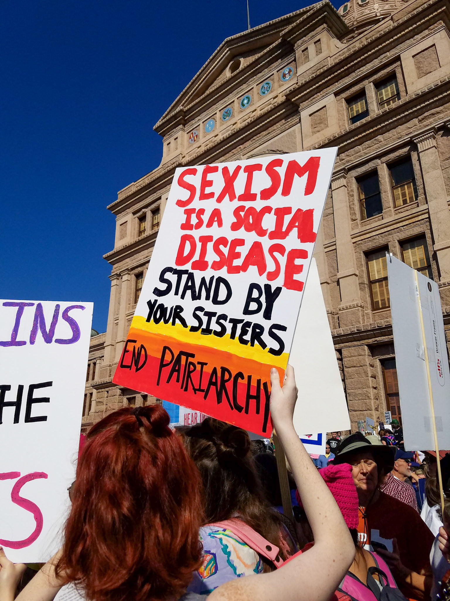 Austin, TX, US - Jan 21, 2017: Women's March protesting inauguration of Donald Trump