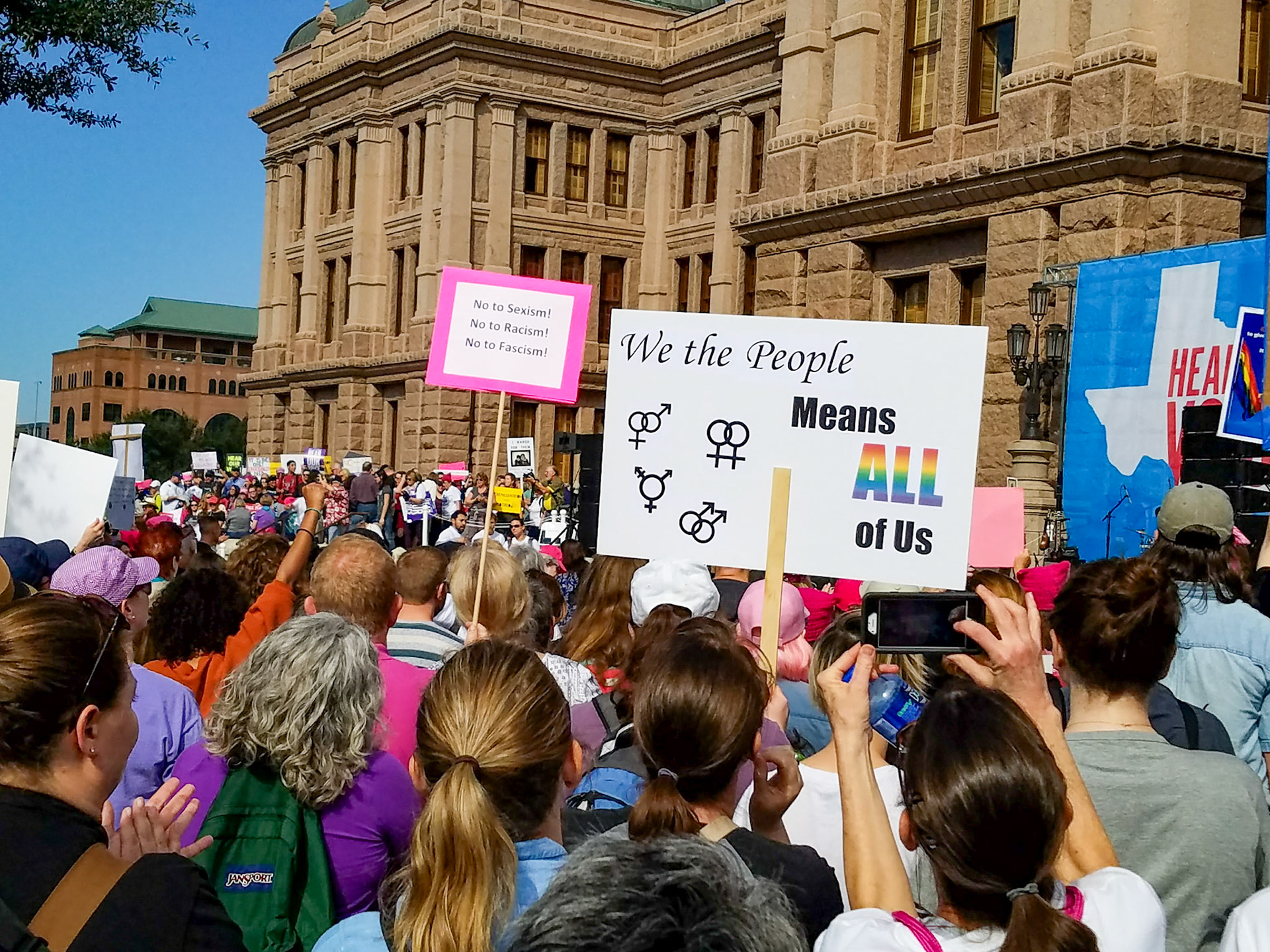 Austin, TX, US - Jan 21, 2017: Women's March at state capitol building
