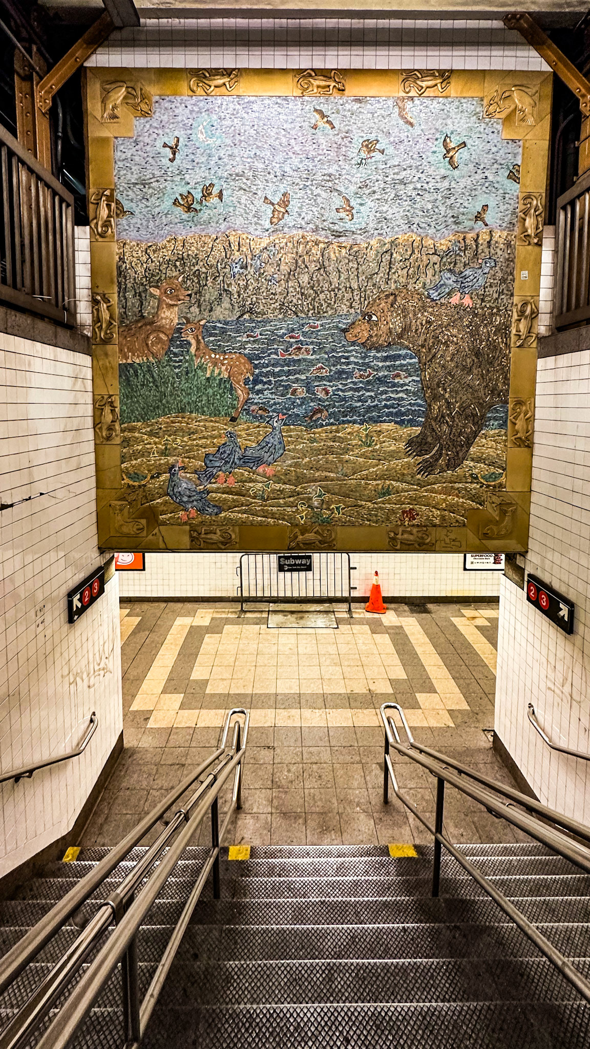 New York, NY, US - Jan 7, 2023: 34 St-Penn Station subway art
