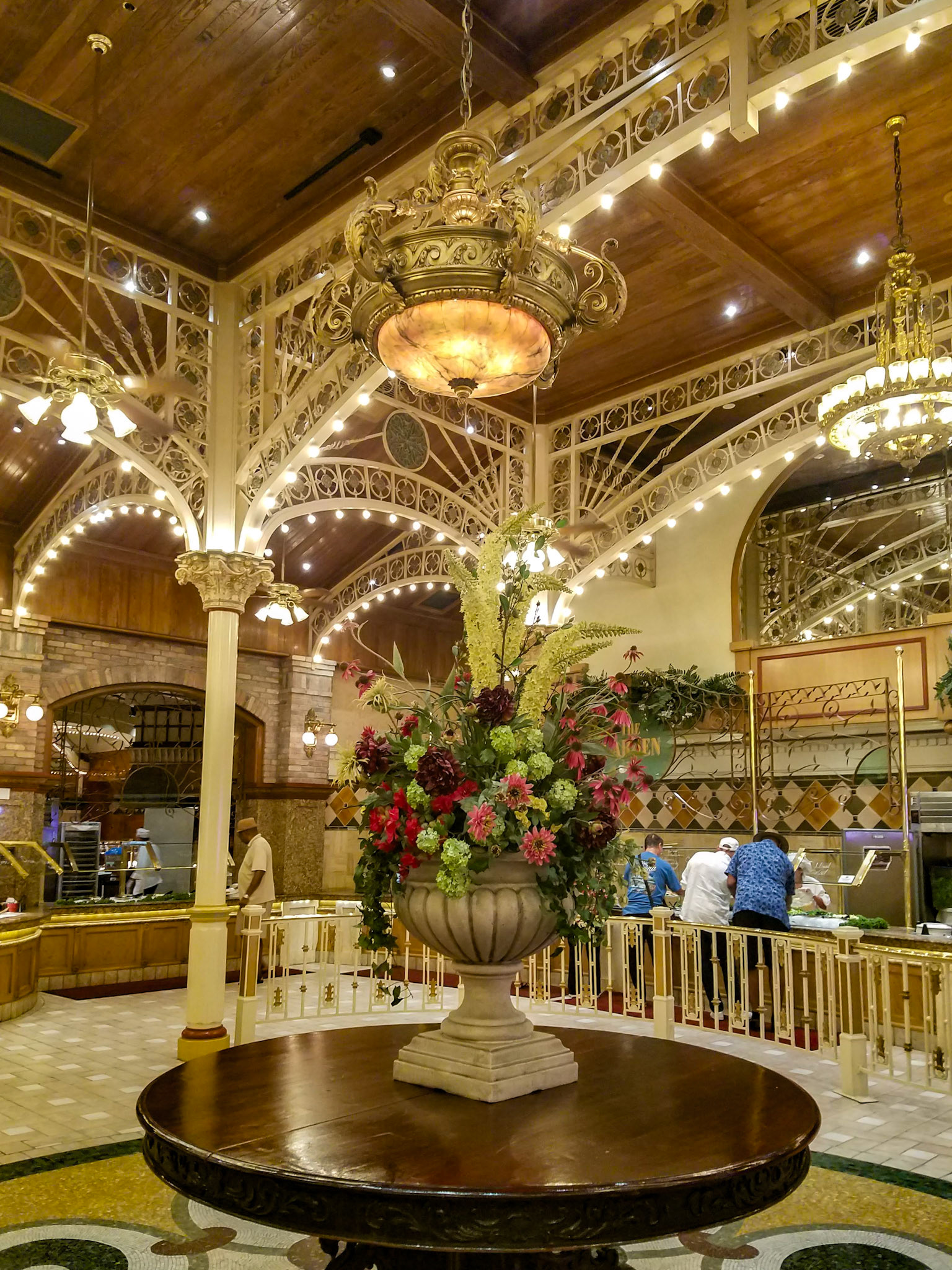Las Vegas, NV, US - Sep 2, 2018: Floral arrangement at hotel buffet
