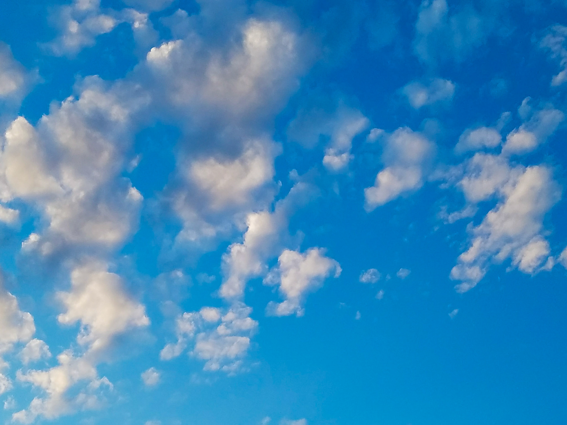 Wylie, TX, US - Apr 26, 2018: Soft puffy clouds