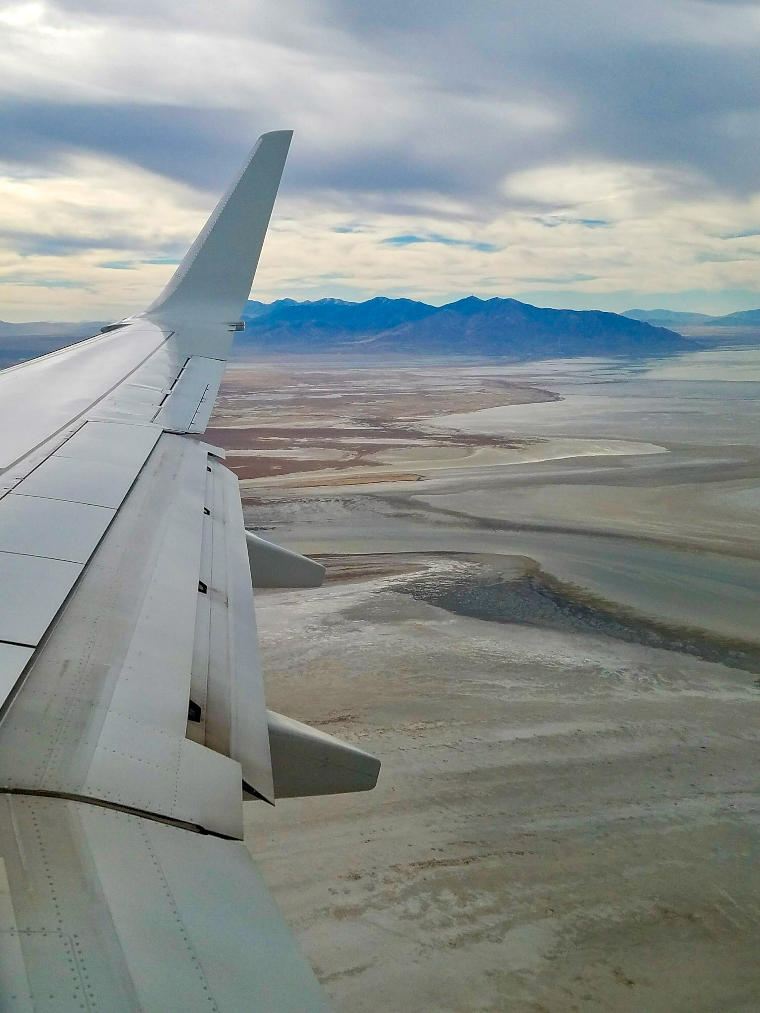Great Salt Lake under the wing