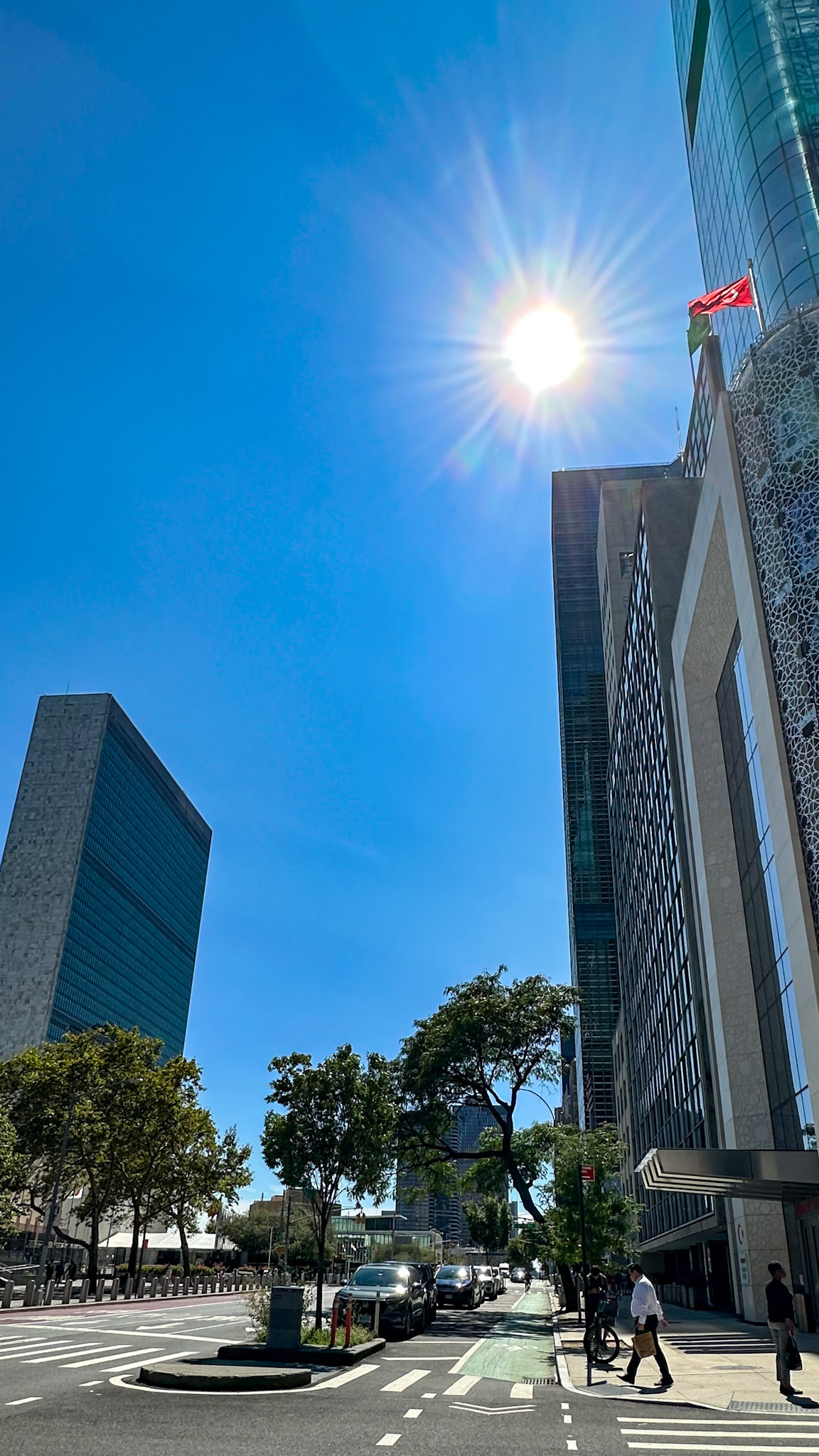 New York, NY, US - Aug 31, 2023: United Nations Plaza
