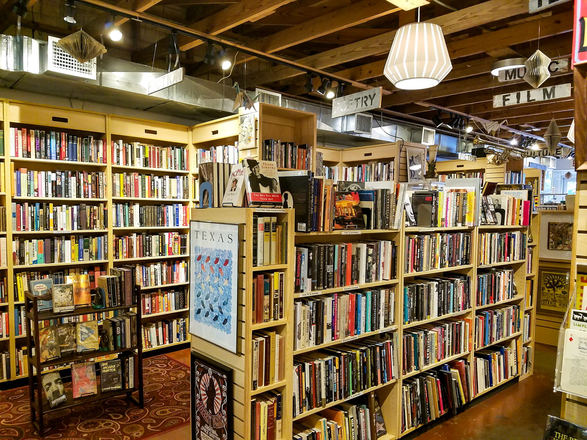 Austin, TX, US - Jun 19, 2018: Full bookstore shelves