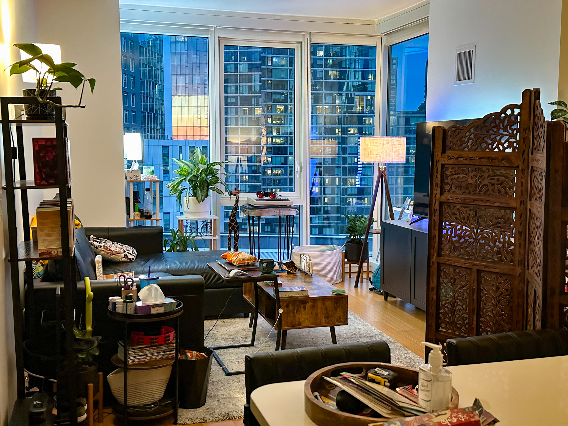 New York, NY - Dec 4, 2022: Manhattan apartment interior