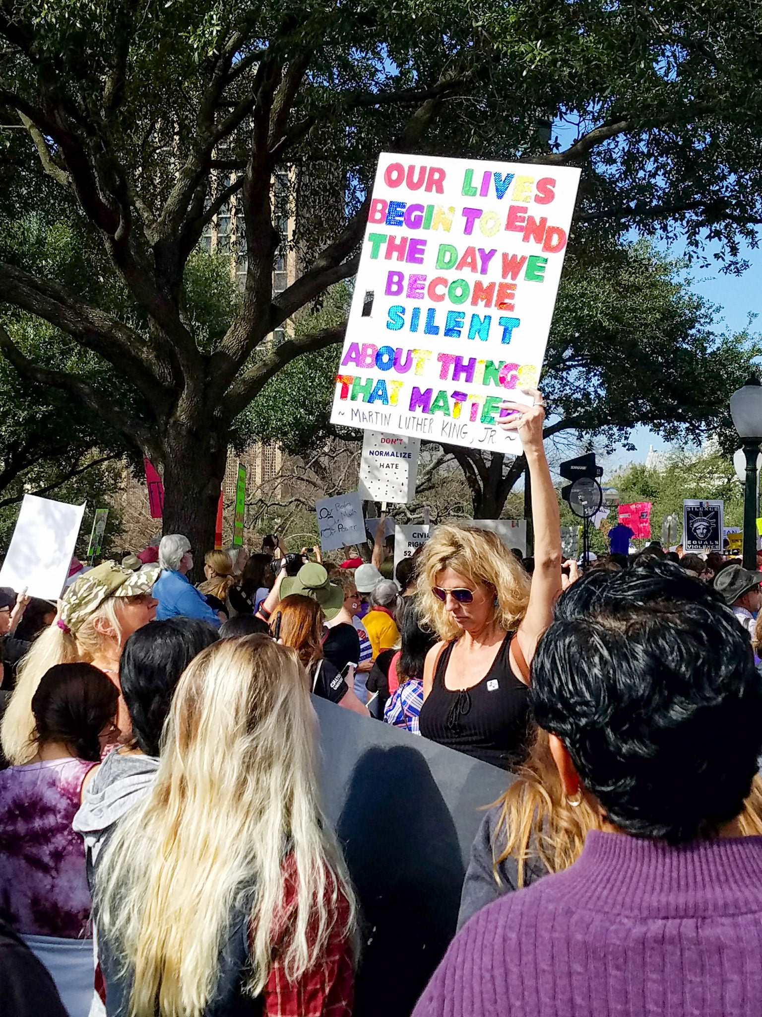 Austin, TX, US - Jan 21, 2017: Women's March protesting inauguration of Donald Trump