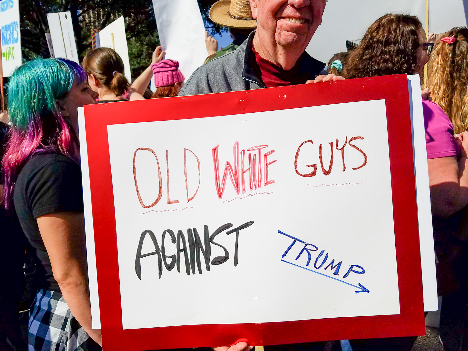 Austin, TX, US - Jan 21, 2017: Women's March protesting inauguration of Donald Trump