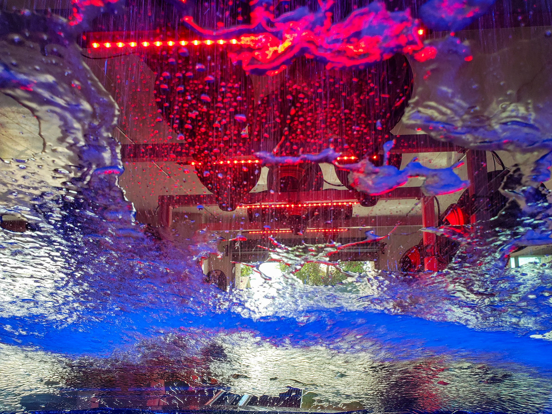 Orem, UT, US - Aug 1, 2020: Windshield in a car wash